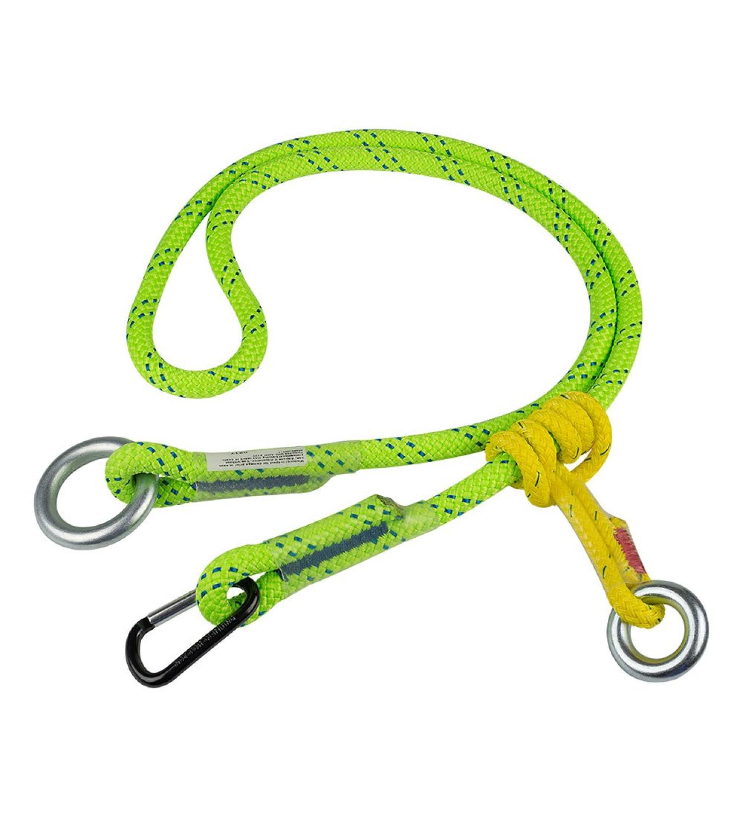 ROPE Logic 5/8" X 10' Adjustable Friction Saver with Accessory Carabiner Rope, Green