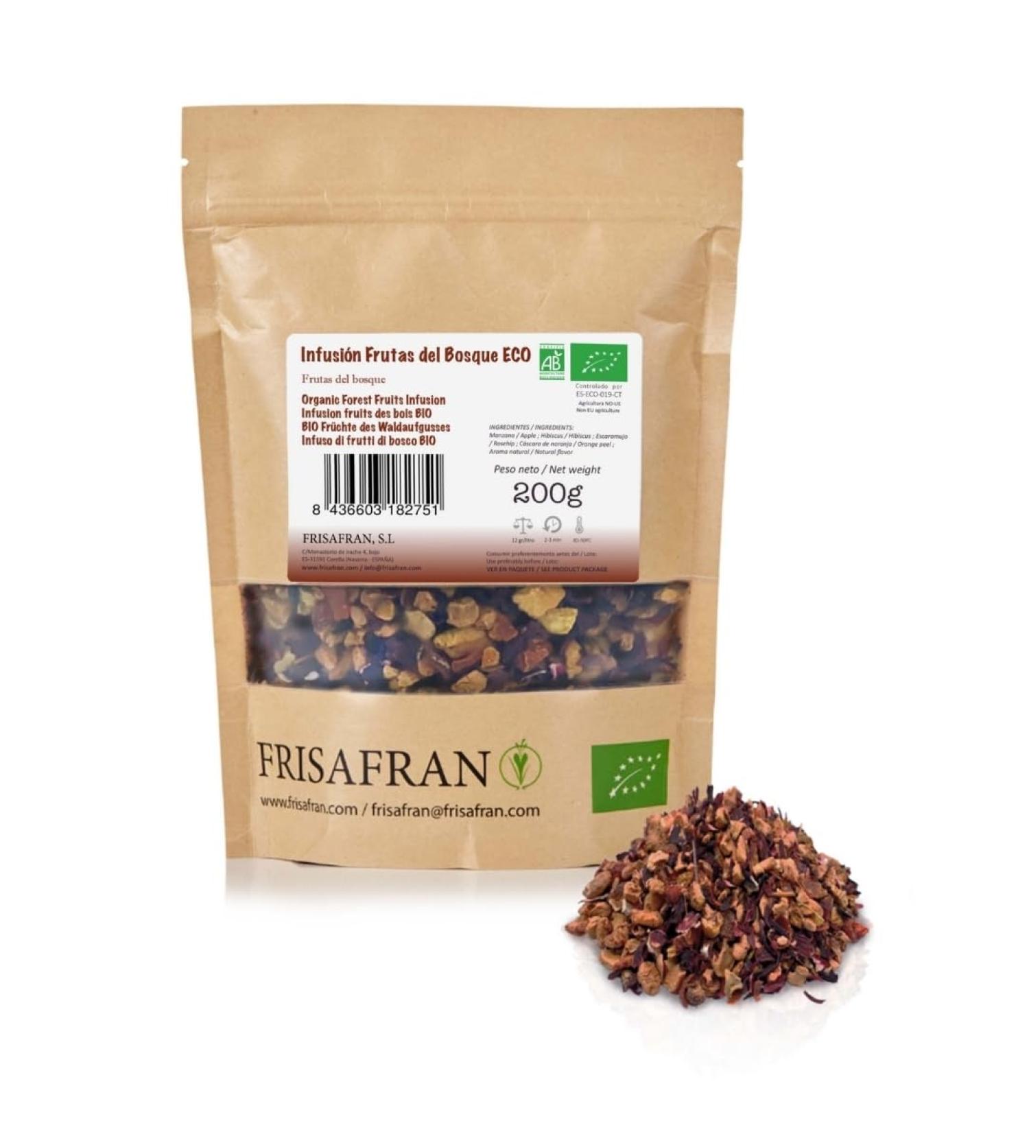  FRISAFRAN FRISAFRAN | Loose Leaf Organic Forest Berry Infusion 200g | Relaxing and Vitamin-Rich | Red Infusion - Buy Online on GoSupps.com