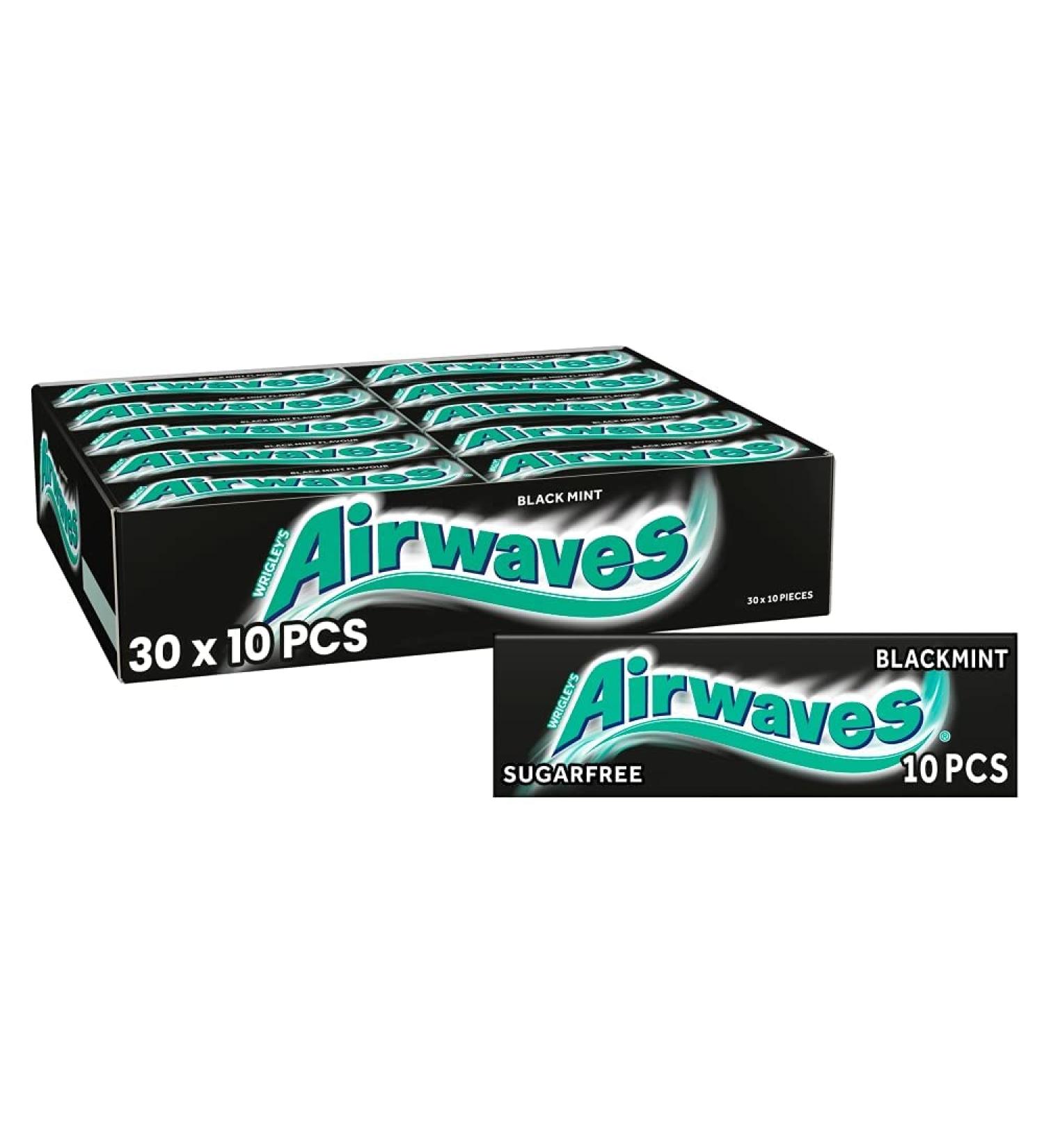 Wrigley's Airwaves Black Mint Chewing Gum (30 Packets (Full Box)) - Buy Online on GoSupps.com