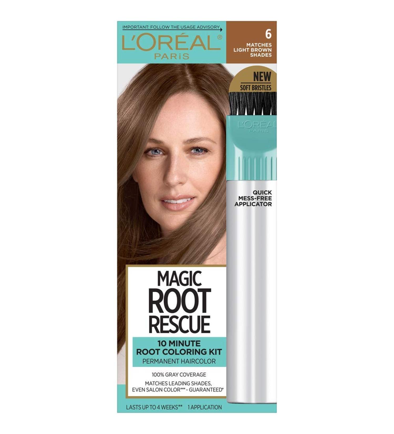 L'Oreal Magic Root Rescue 10-Minute Light Brown Hair Color Kit - 1 Application - Buy Online on GoSupps.com