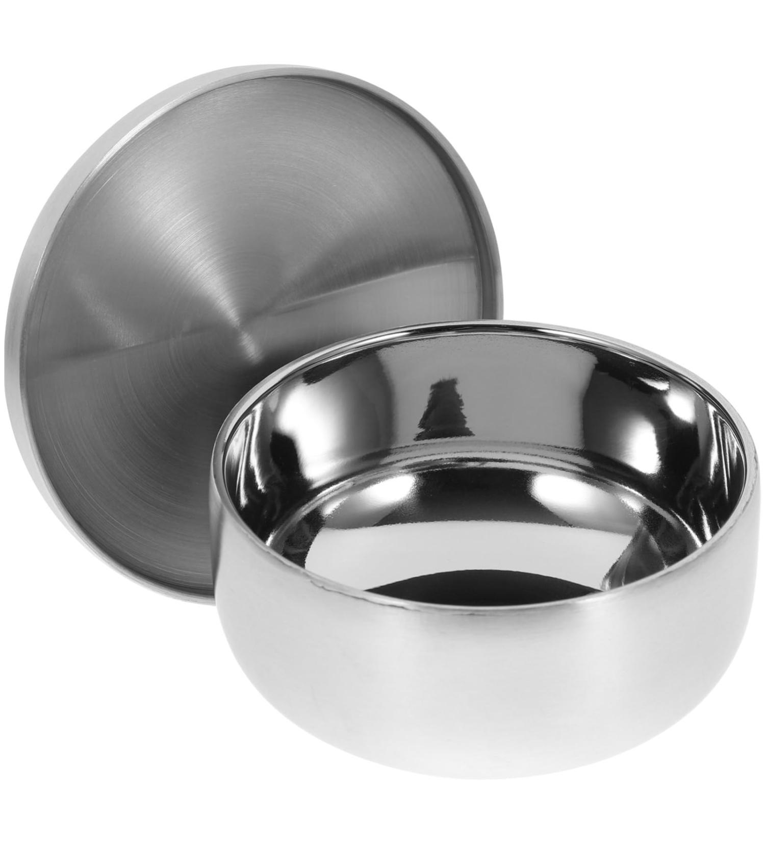 Frcolor Men's Shaving Bowl & Soap Set | Stainless Steel Shaving Accessories & Wooden Stand for Perfect Shave - International Shipping Available - Buy Online on GoSupps.com