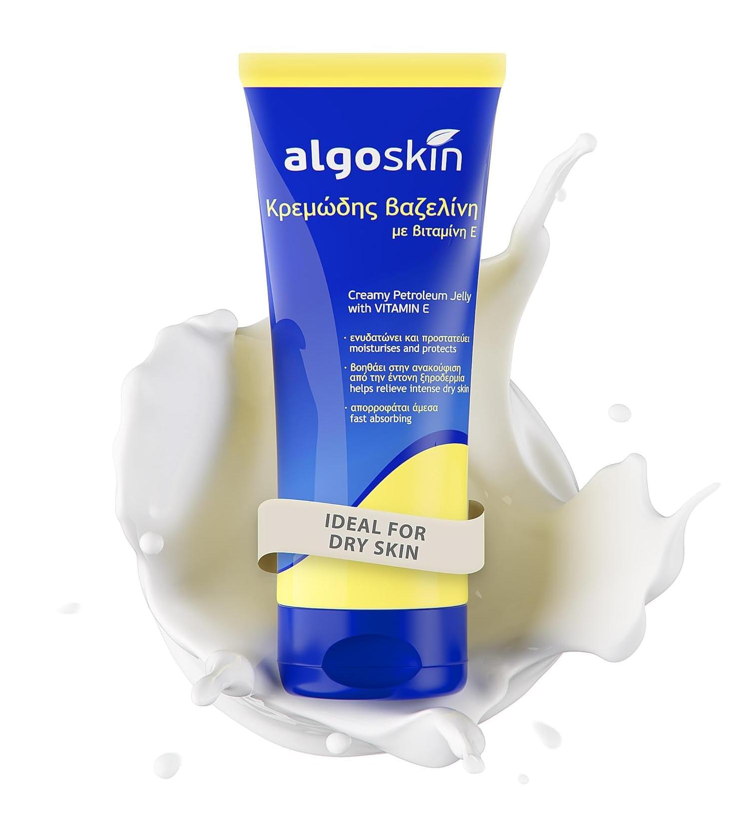 Algoskin Creamy Vitamin E Cream for Dry & Coarse Skin - Moisturizes & Protects Dry Skin Sun Protection Cream - Cream for Chapped Hands Elbows & Knees - 6 oz - Buy Online on GoSupps.com