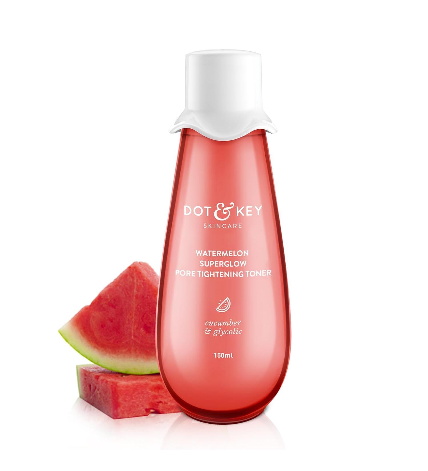DOTT & Keyy Watermelon SuperGlow Glycolic Toner Pore Tightening Alcohol Free for All Skin Types 150 ml - Buy Online on GoSupps.com