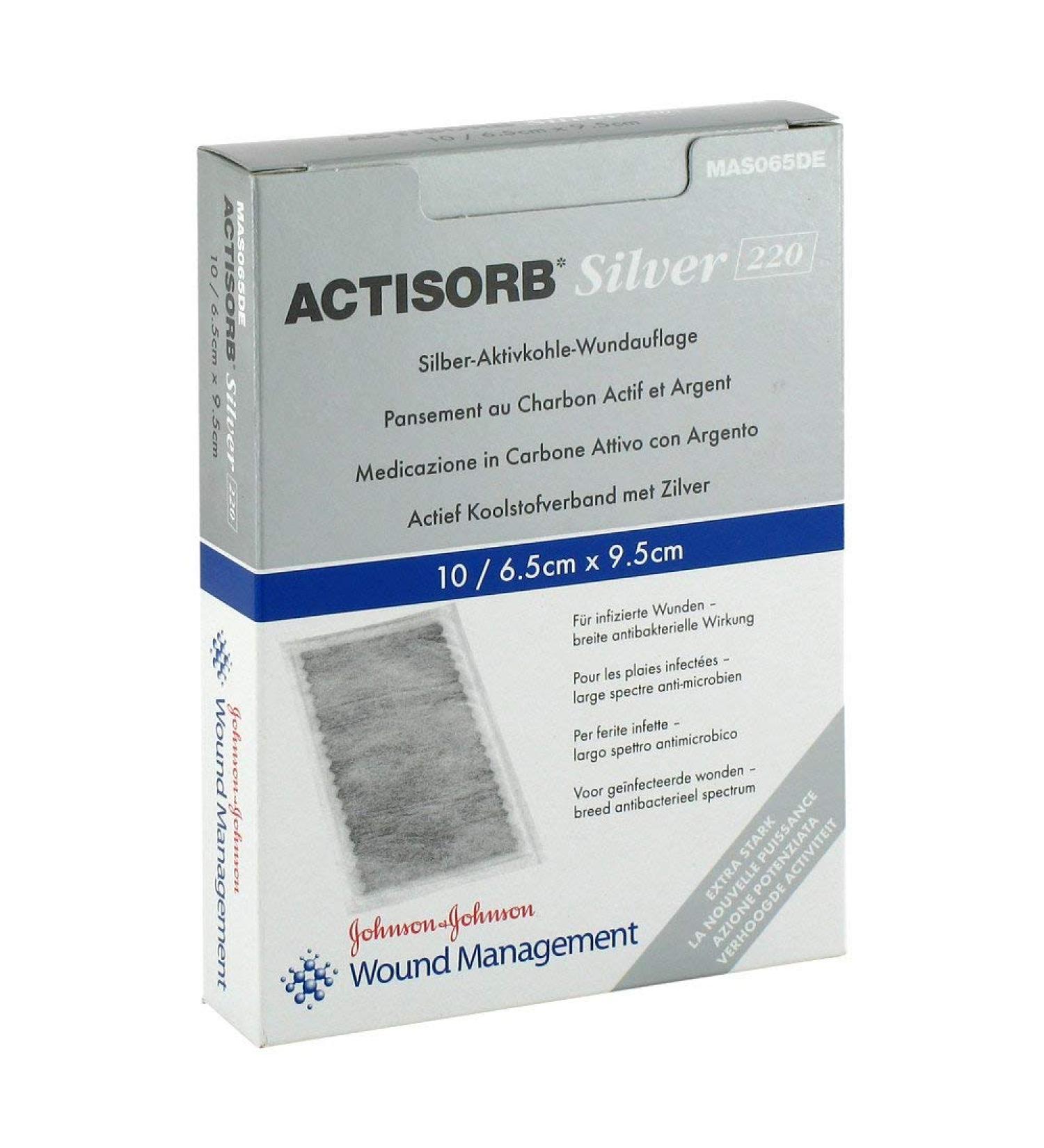 ACTISORB 220 Silver 6.5x9.5 cm sterile compresses 10 pcs