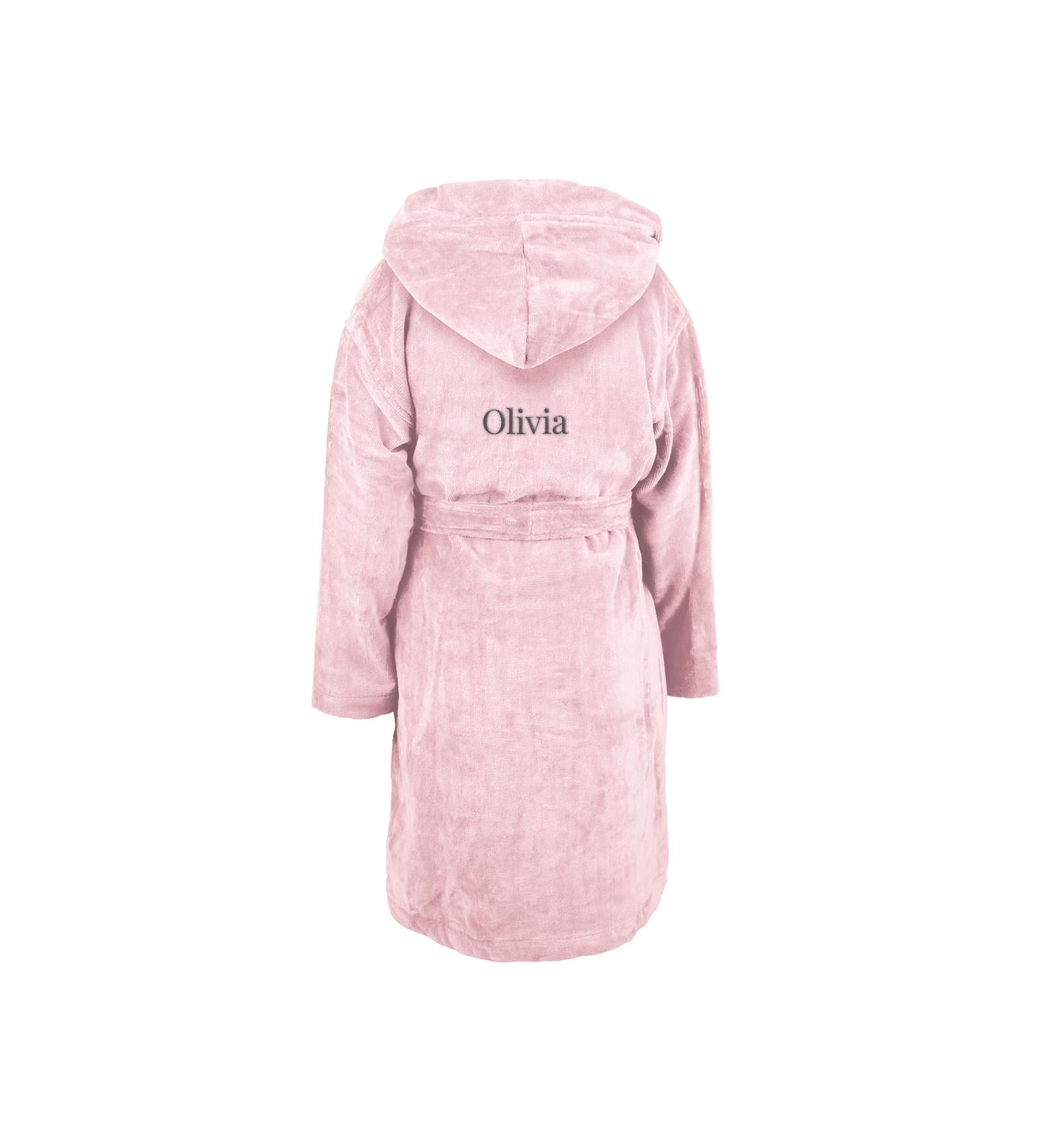 Personalized Children's Bathrobe - Custom Embroidered White Robe for Kids 134-140 - Yoursurprise Soft Ferry Rosa - Buy Online on GoSupps.com