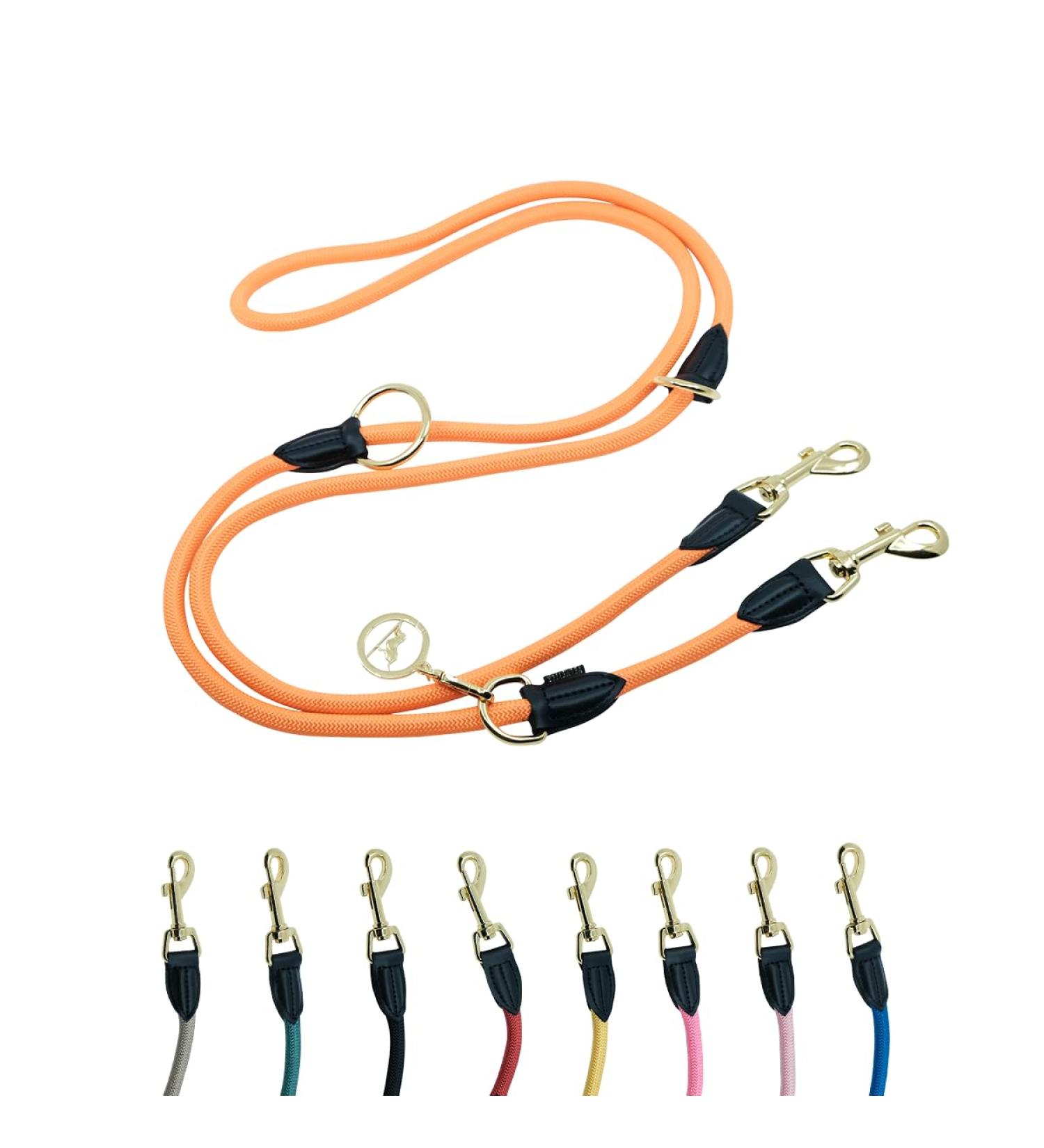 Buy Velvetier Adjustable Dog Leash 2m - Paracord & Nylon for Large/Medium Dogs | Neon Orange - Buy Online on GoSupps.com