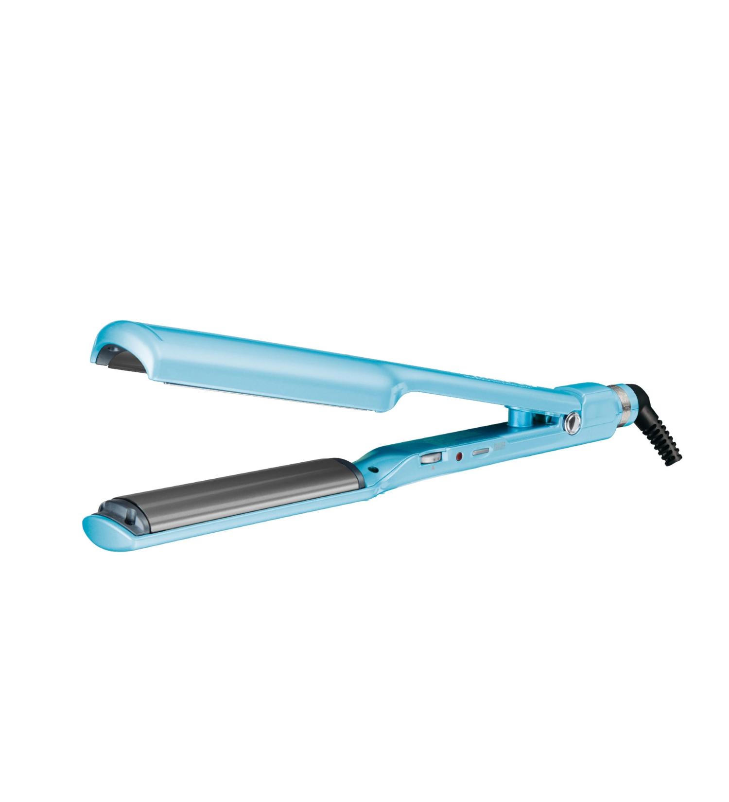 BaBylissPRO Nano-Titanium and Ceramic Curved Plates C-Style Flat Iron Blue - Buy Online on GoSupps.com