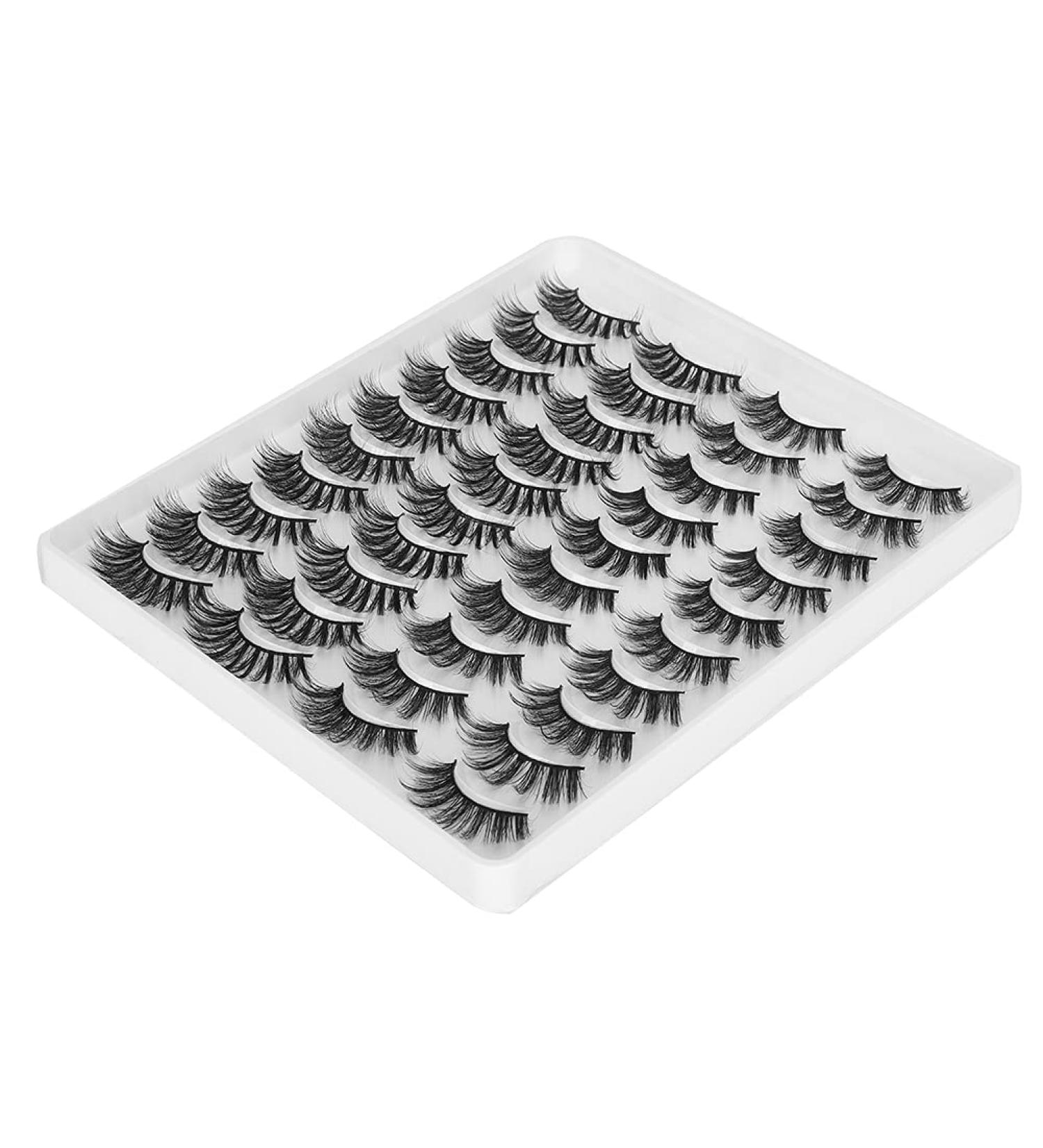 20 Pairs of 6D Soft Reusable False Eyelashes - Thickening Extensions for Stunning Look - Buy Online on GoSupps.com