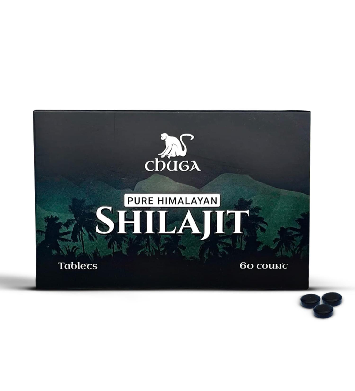 Chuga Pure Himalayan Shilajit Tablets for Men & Women | Organic Shilajit Harvested 16 000 Feet | Lab Tested in USA 75+ Fulvic Acid Grade A Immune Booster Shilajit Tablets 60 Servings (1) Shilajit 60 Tablets - 1 Pack - Buy Online on GoSupps.com