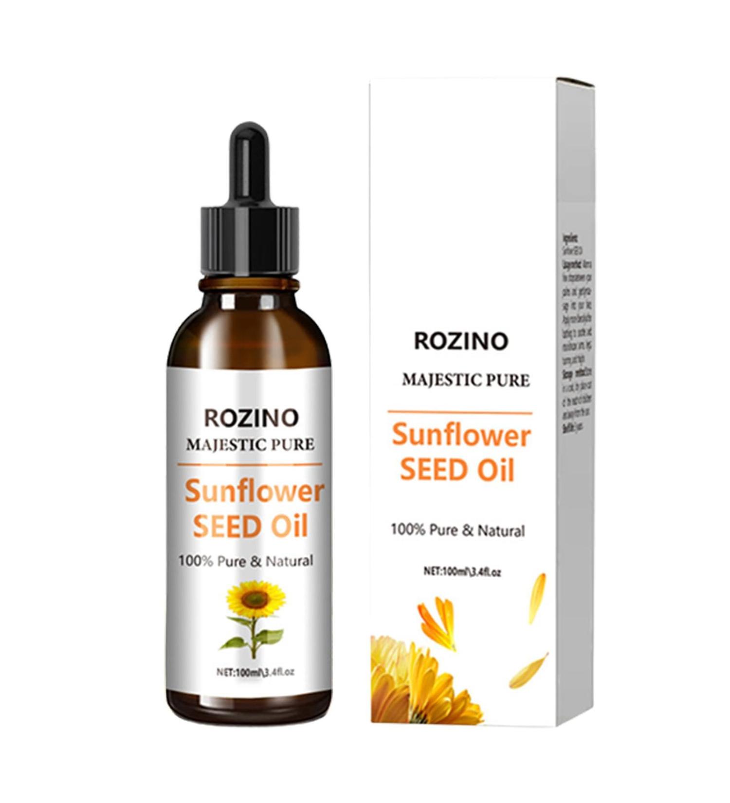 Essential Sunflower Oil - 3.5 oz Aromatherapy Carrier Oil for Body & Hair Moisturizing | Ideal Skin Care for Men & Women | Perfect for Massage & Aromatherapy - Buy Online on GoSupps.com