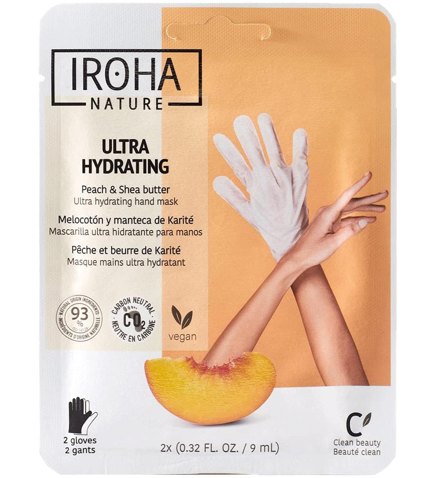 Iroha Glove Mask - Peach Regenerating Mask (1 x 2 Pieces) | International Shipping Available - Buy Online on GoSupps.com