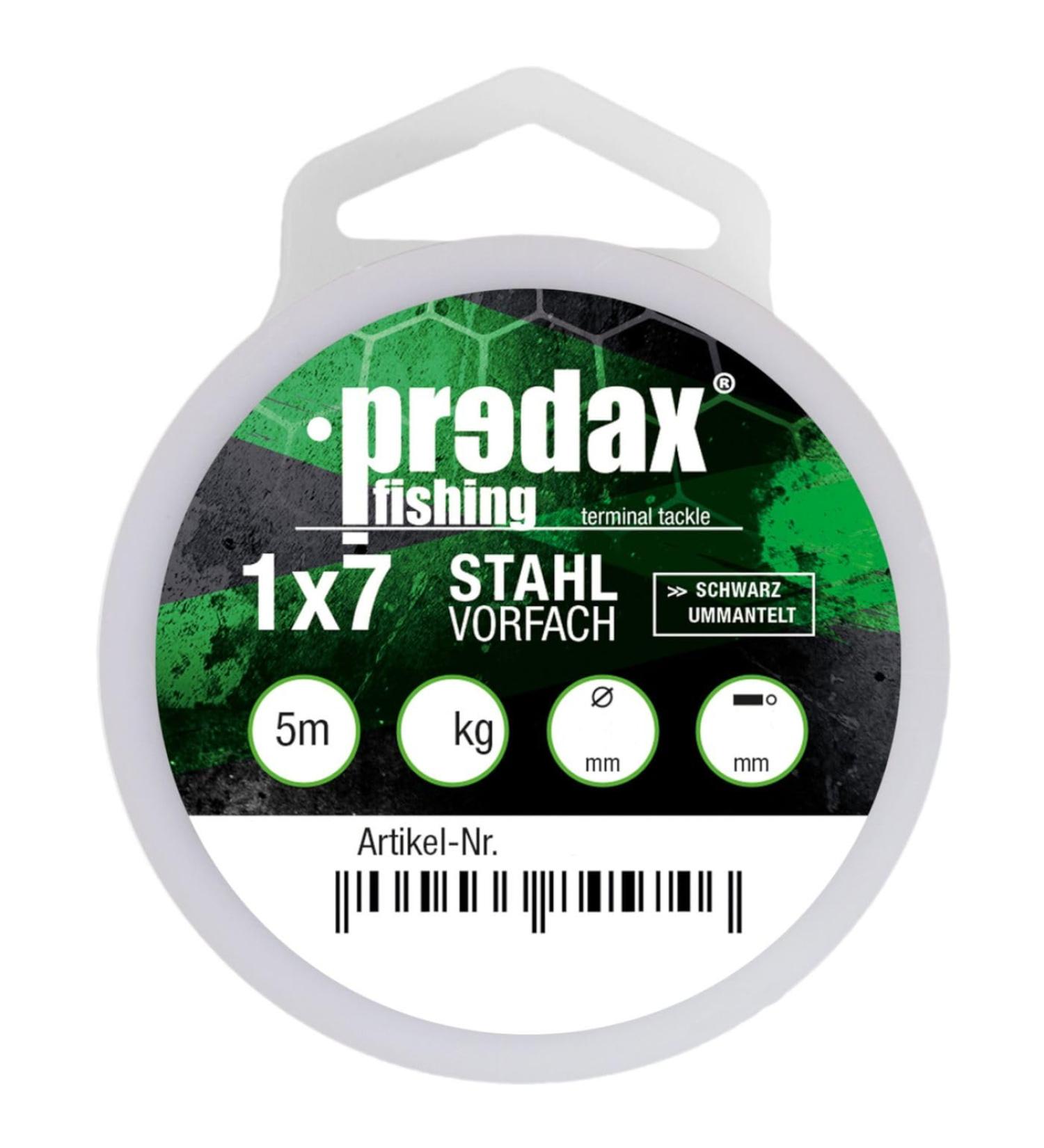 Predax leader material for pike & zander for spin fishing 5m steel leader for Stinger 1x7 black 0.71mm / 20kg