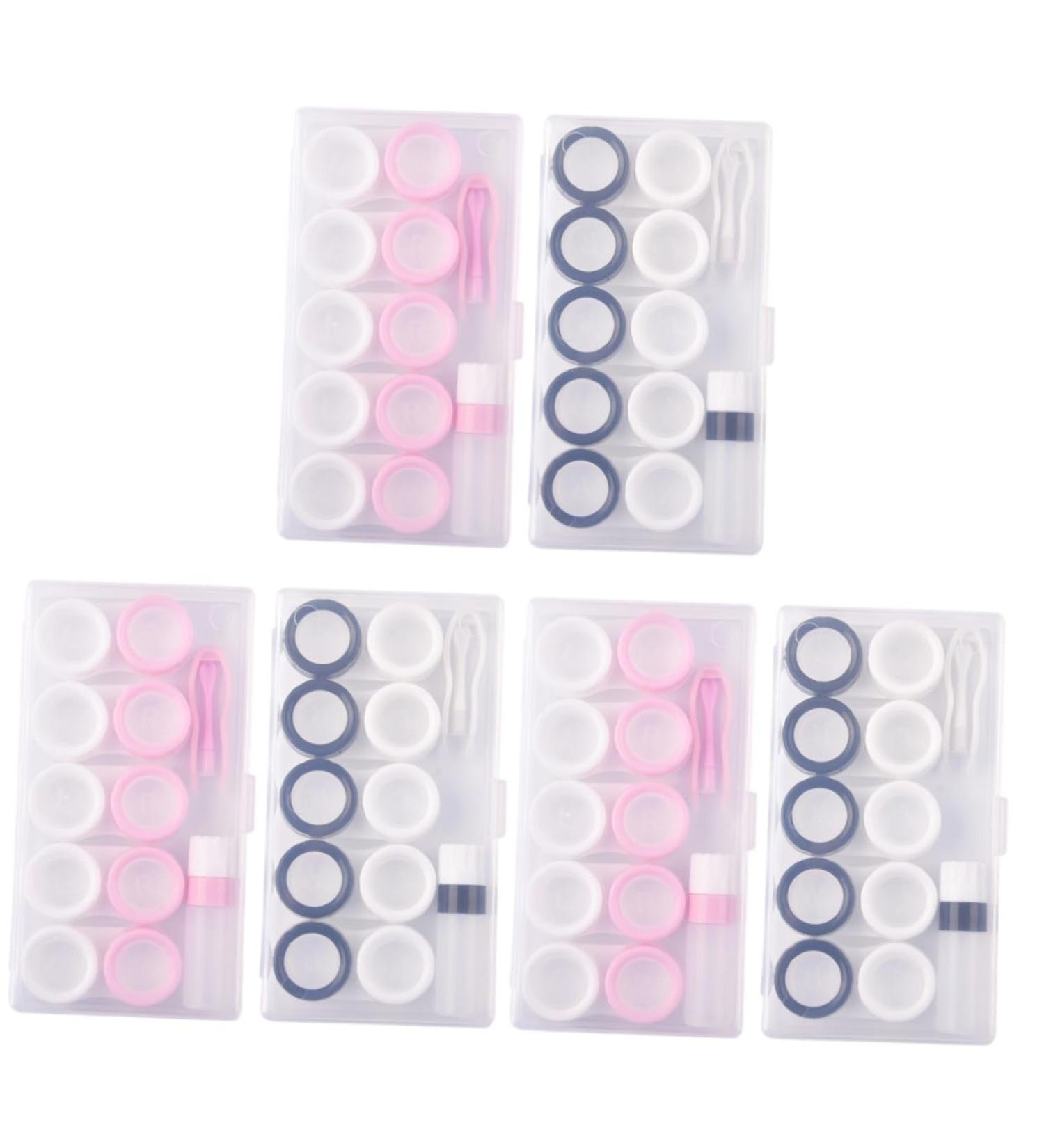 Solustrie Portable Travel Storage Box for Colored Contact Lenses - Small Contact Lens Case with Tweezers | Eye Contact Lens Container - Ideal for International Shipping - Buy Online on GoSupps.com
