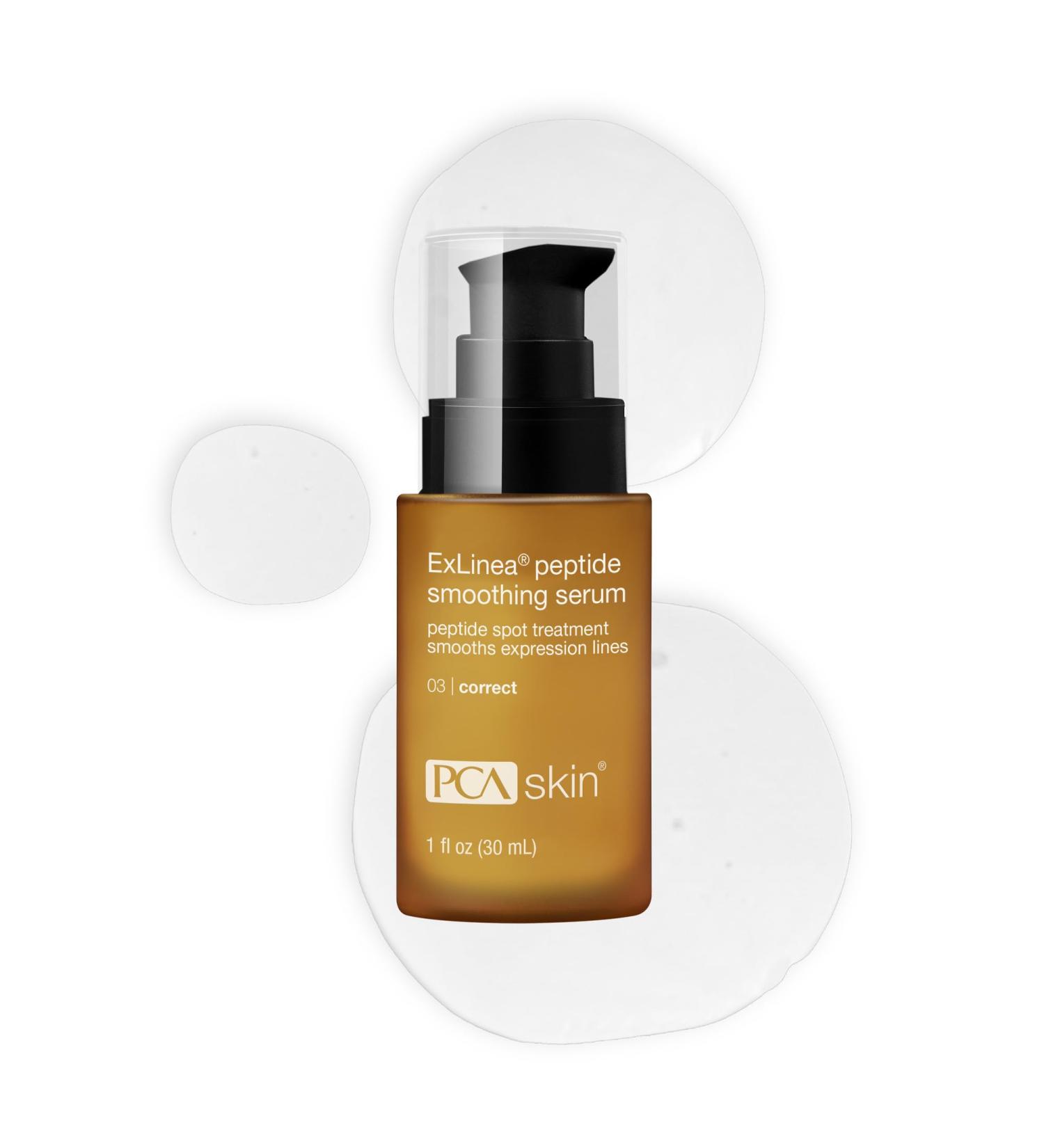 PCA SKIN ExLinea Peptide Smoothing Face Serum Spot Treatment Serum for Fine Lines and Wrinkles Firms and Strengthens Aging Skin Formulated with Squalene and Hyaluronic Acid 1.0 oz Pump 1 Fl Oz (Pack of 1) - Buy Online on GoSupps.com