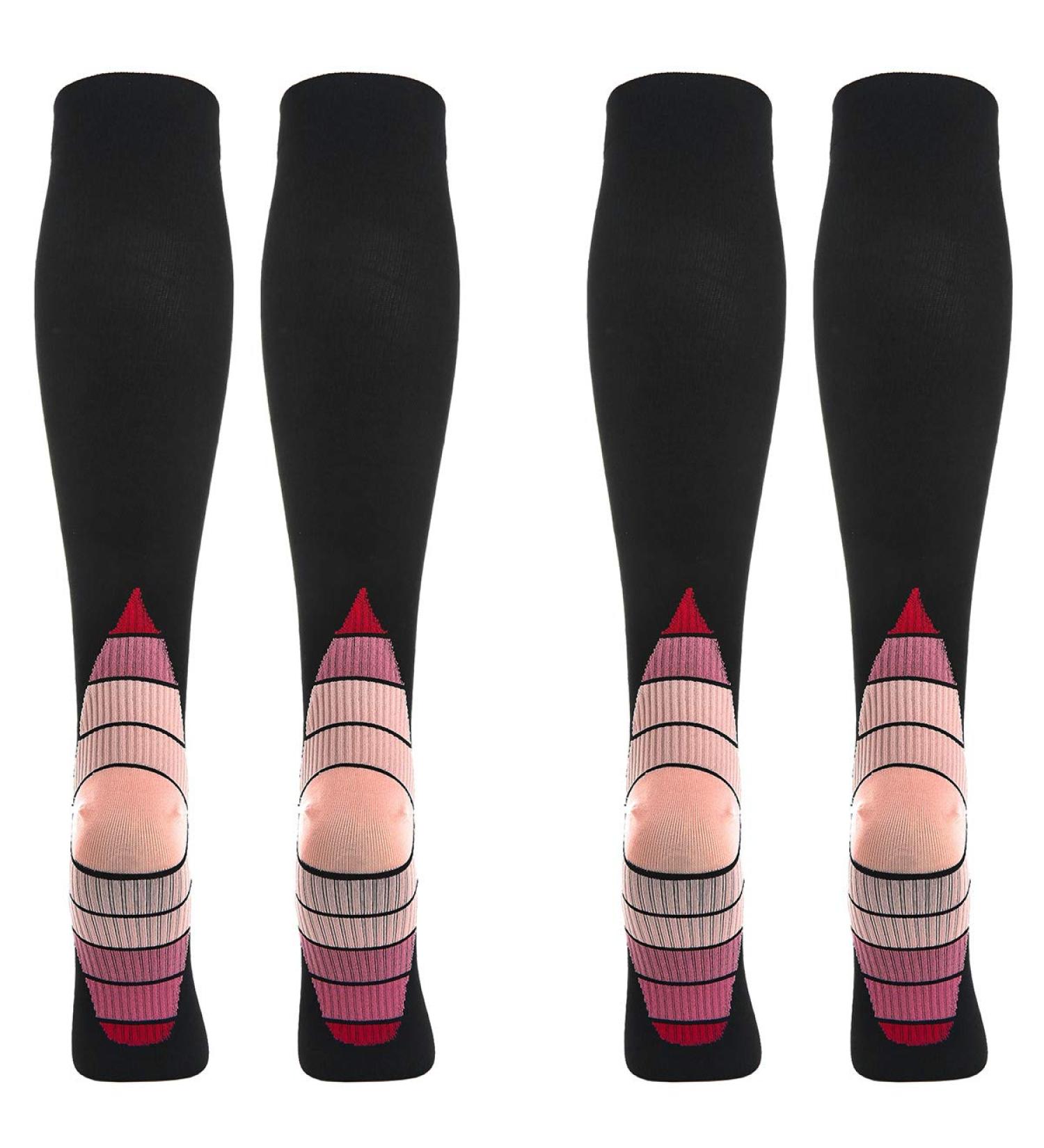 Weekend Peninsula Compression Socks - Unisex Knee High Stockings for Sports Travel & Medical Use - S-M Pink - Buy Online on GoSupps.com