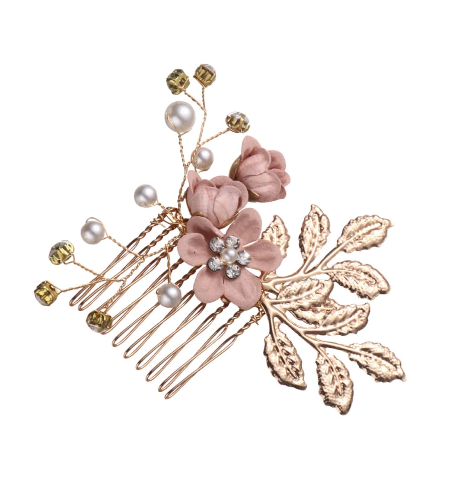 MAGICLULU Rhinestone Comb Hair Comb for Bride Rhinestone Hair Comb Bride Comb Pearl Hair Comb Wedding Hair Comb - Buy Online on GoSupps.com