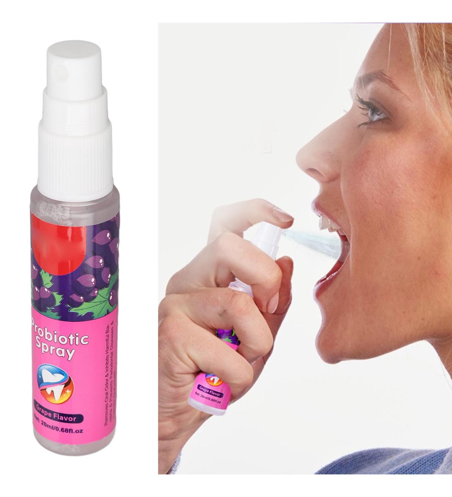 Mouth Spray Breath Freshener - Portable Grape Refreshing Moisturizing Spray 20 ml | Long Lasting Fresh Breath Ships Internationally - Buy Online on GoSupps.com