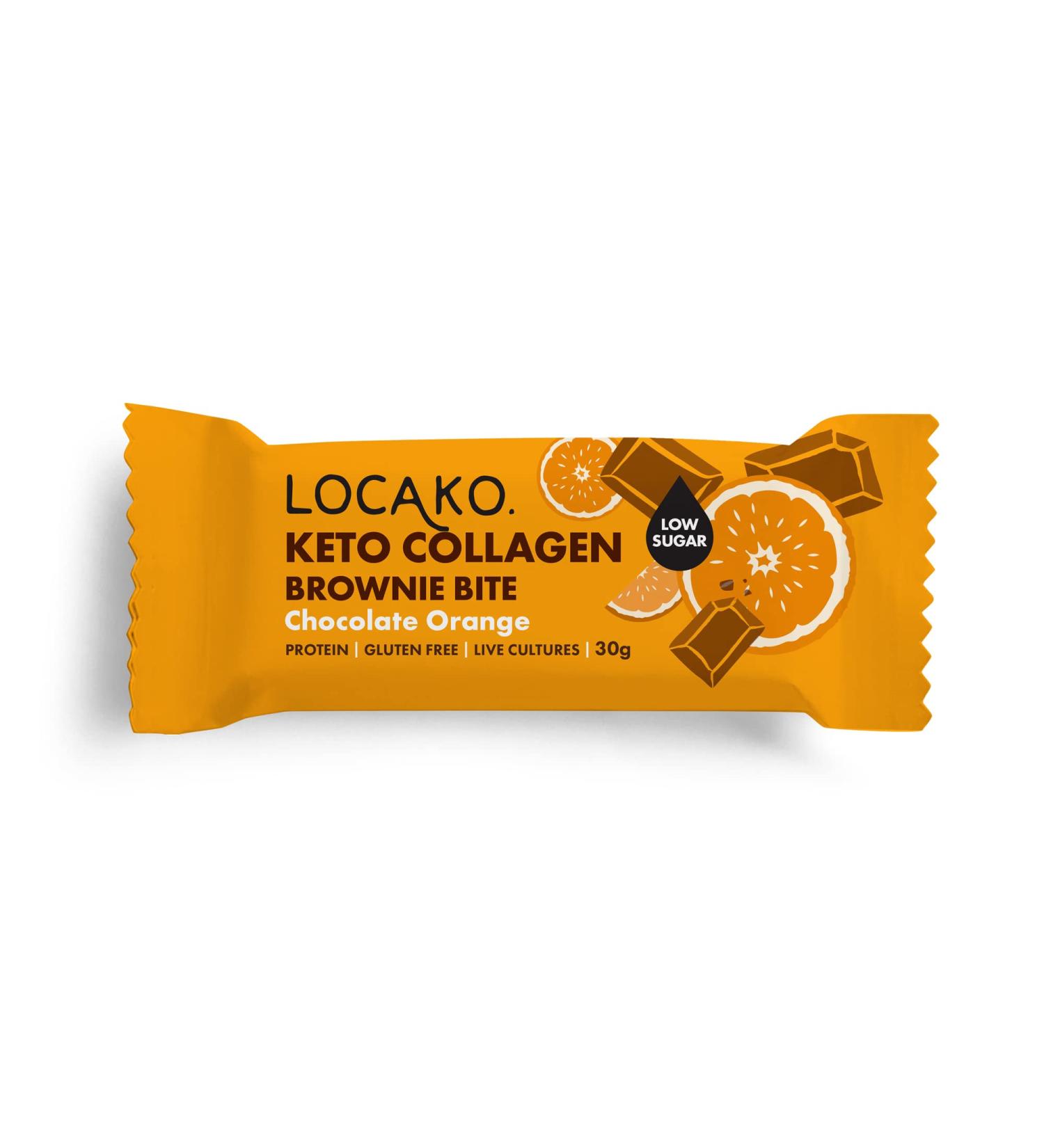 Keto Collagen Brownie Bite Chocolate Orange 30g