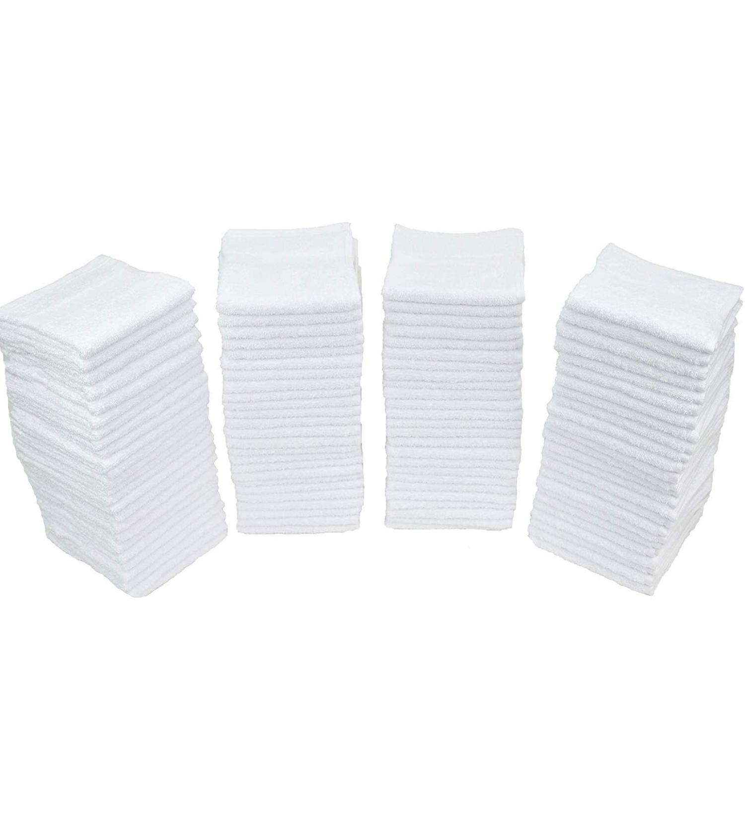 Simpli-Magic 79078 Cotton Washcloths - Pack of 24, 12 x 12 White - Buy Online on GoSupps.com