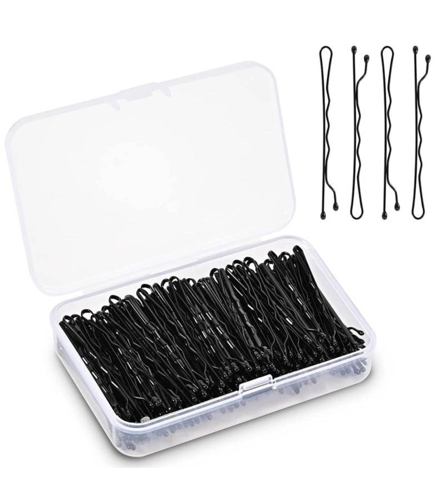 GreenMingle Bobby Pins Black 5cm Long Hair Pins for Women with Storage Box Thicker & Strong Hair Grips Ideal for All Hair Types Kirby Grips for Effortless Hair Styling - Black (200) - Buy Online on GoSupps.com