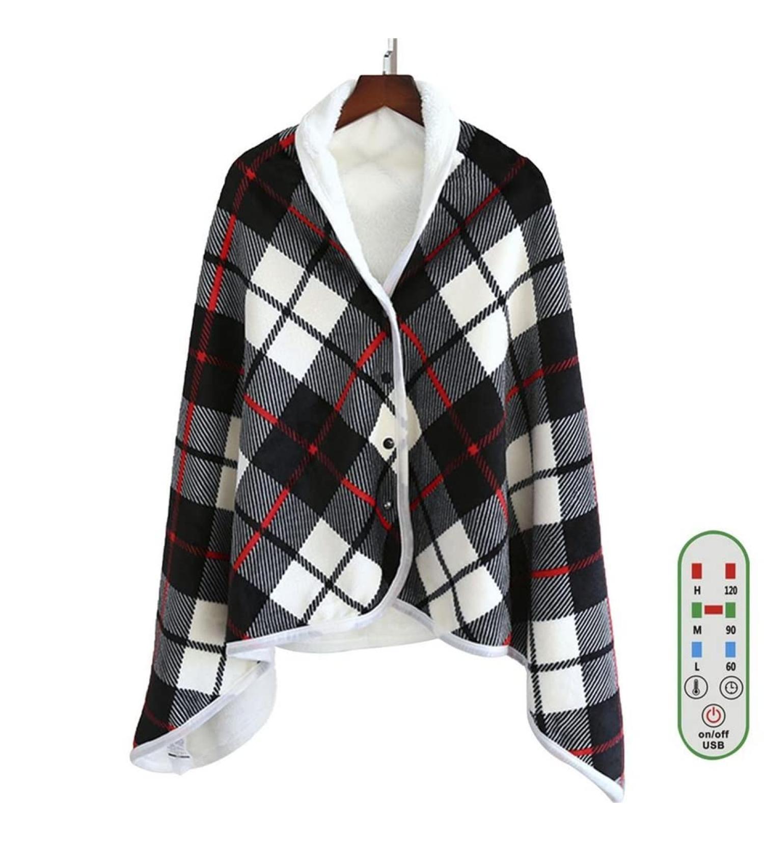 2 In1 Electric Heated Blanket Adjustable Timing Warm Shawl Flannel Throw Blanket Winter Warm Home USB Heating Blanket 140x80cm (Color : A Size : One Size) (A One Size) - Buy Online on GoSupps.com