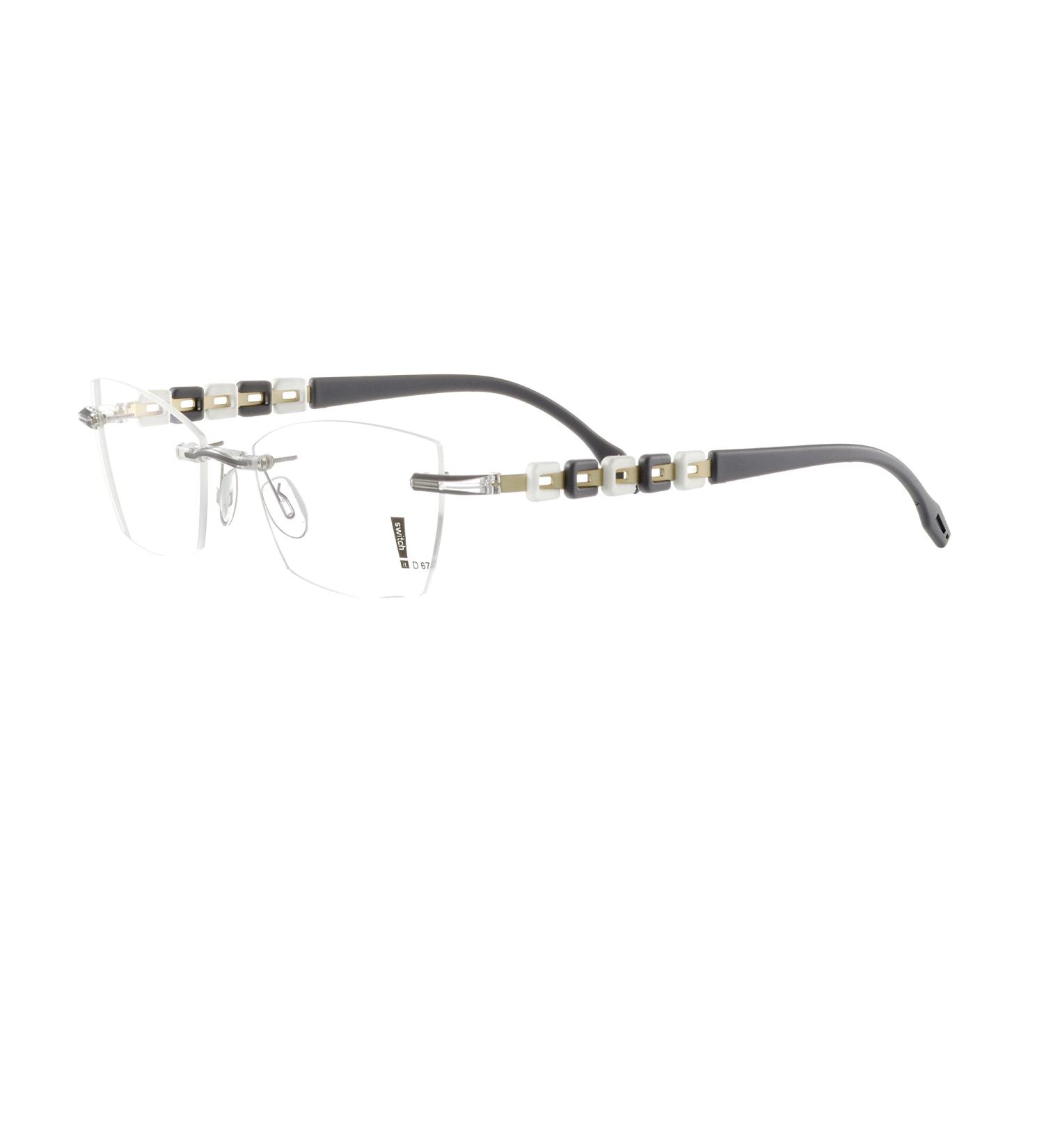 Switch it! Set - interchangeable brackets with square patterns in different colors 135mm 3191: anthracite-white-gold