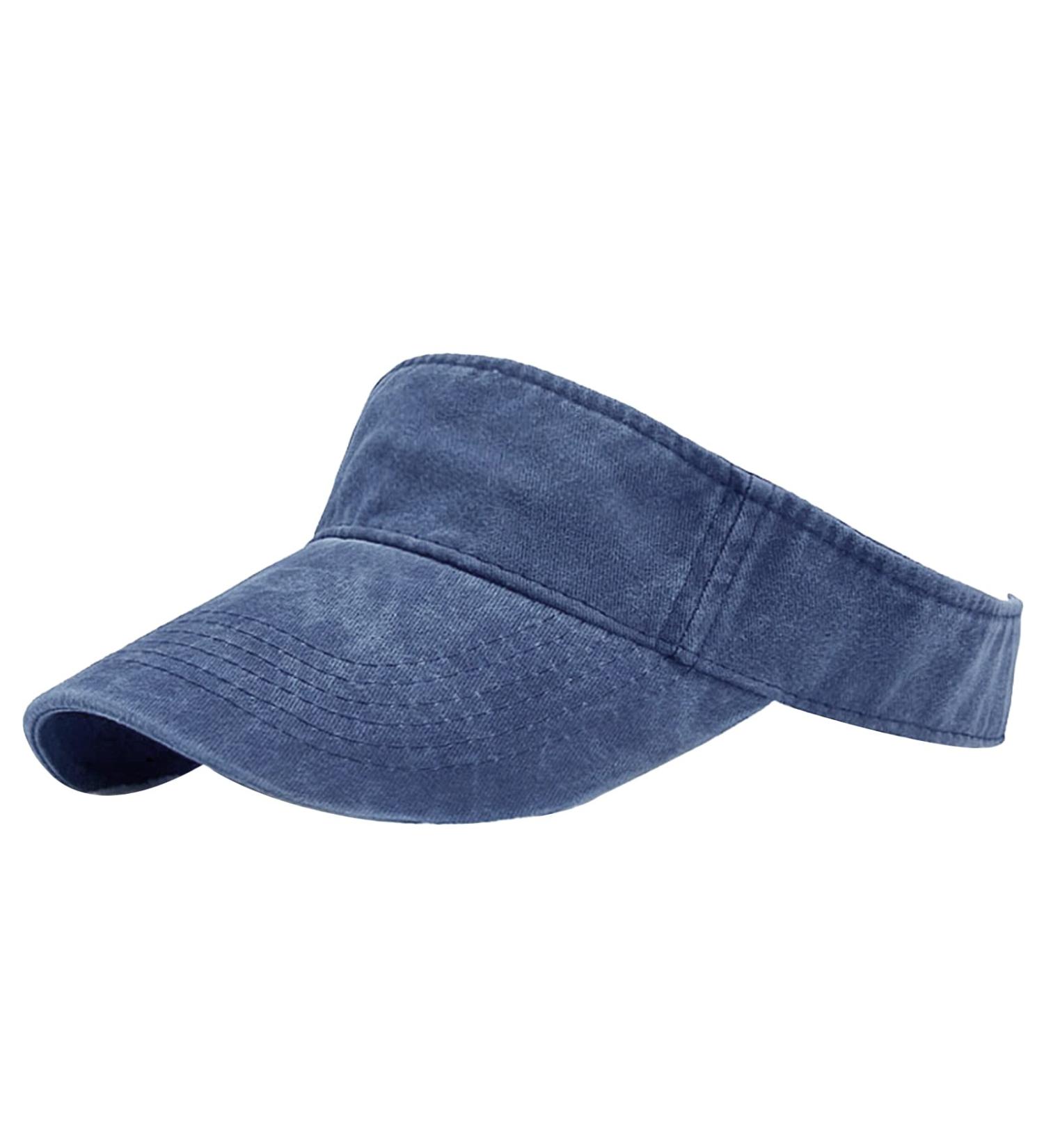 RDWESZOD Sports Sun Visor Hats for Men & Women - Adjustable Cotton Sun Caps - M Blue - Buy Online on GoSupps.com