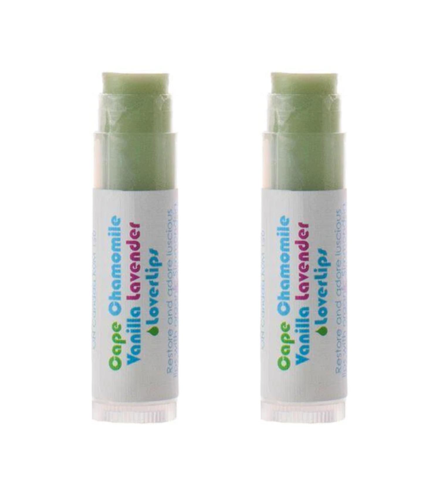 Living Libations - Organic 'Vanilla Chamomile Lover Lips' Lip Balm | Natural Wildcrafted Clean Beauty (2-pack) Vanilla Chamomile 2-pack