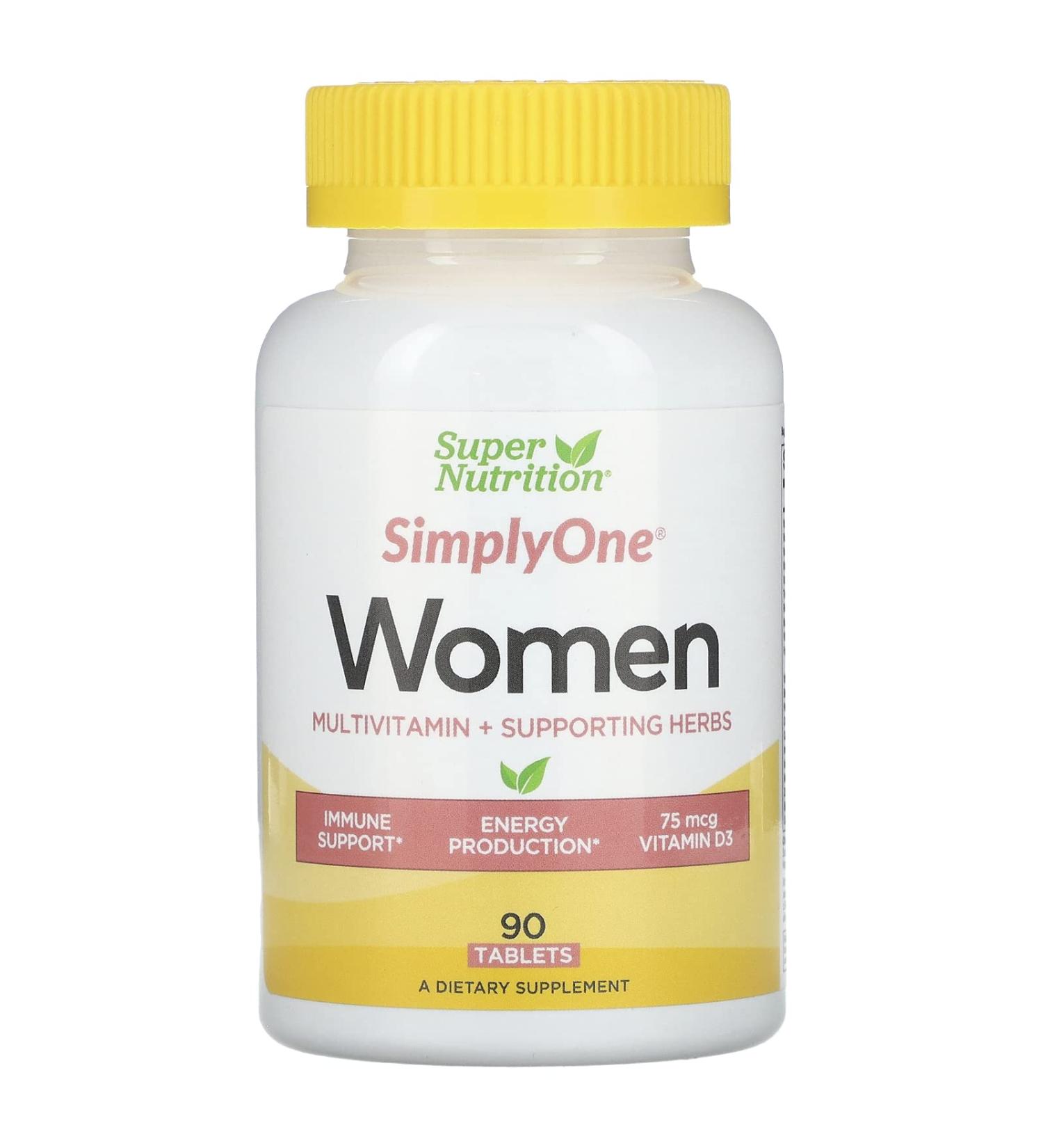 SuperNutrition SimplyOne Multi-Vitamin for Women - High-Potency One/Day Tablets - 90 Count - Buy Online on GoSupps.com