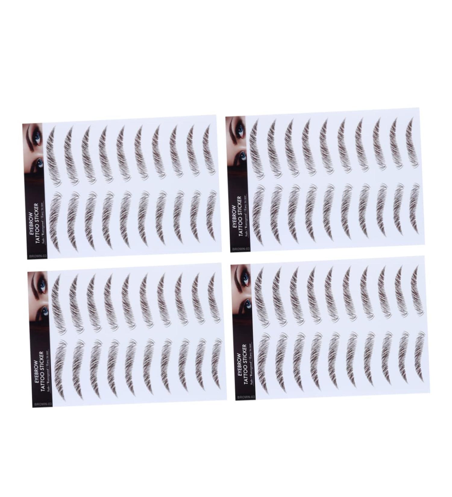4pcs Eyebrow Stickers Tool Stickers Eyebrow Tool Artificial Eyebrow Hair Transfer Stickers 4d - Buy Online on GoSupps.com