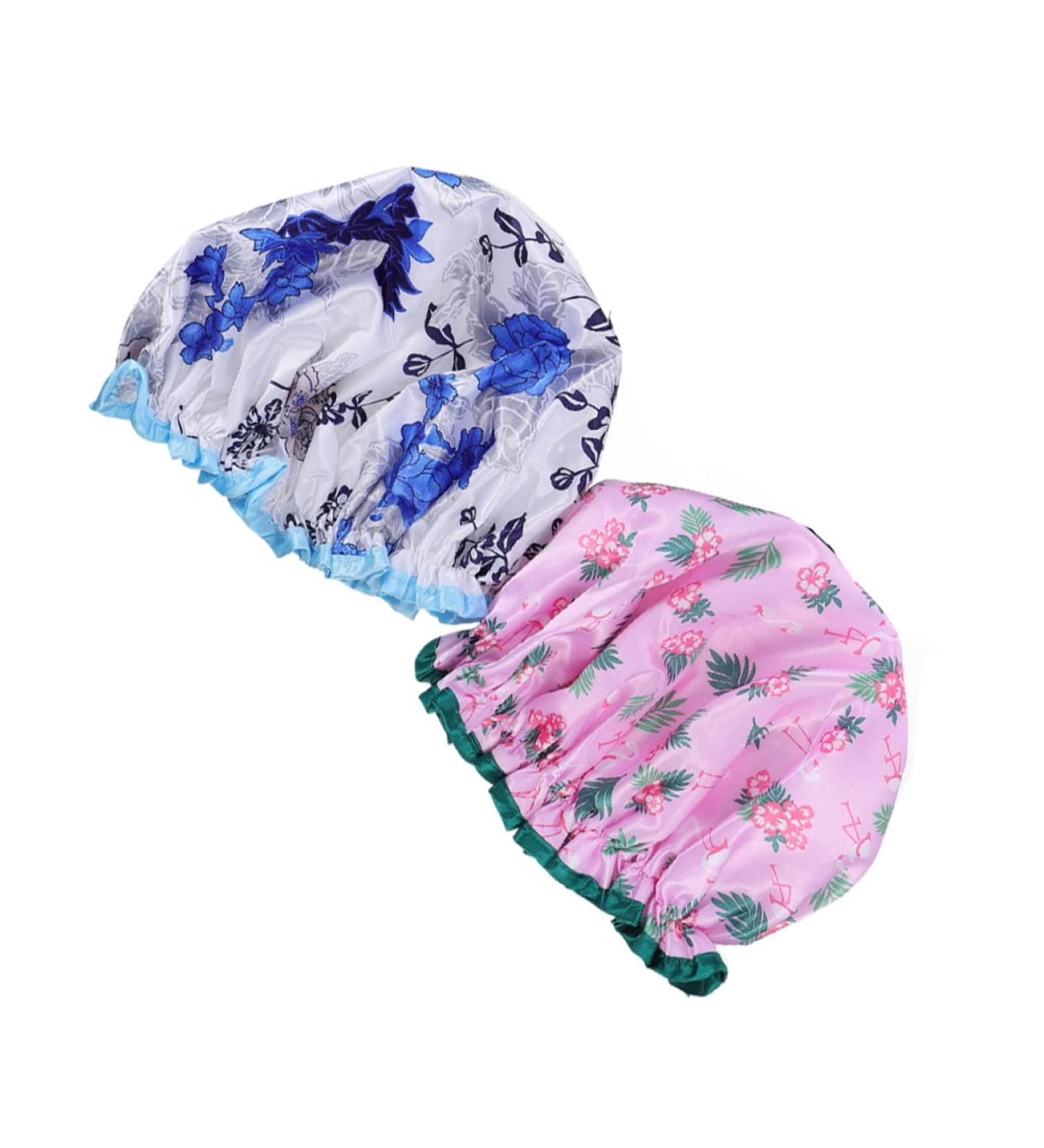 Hemoton 2pcs Kids Shower Cap Set - Satin & Peva Styling Hat for Children and Women - Buy Online on GoSupps.com