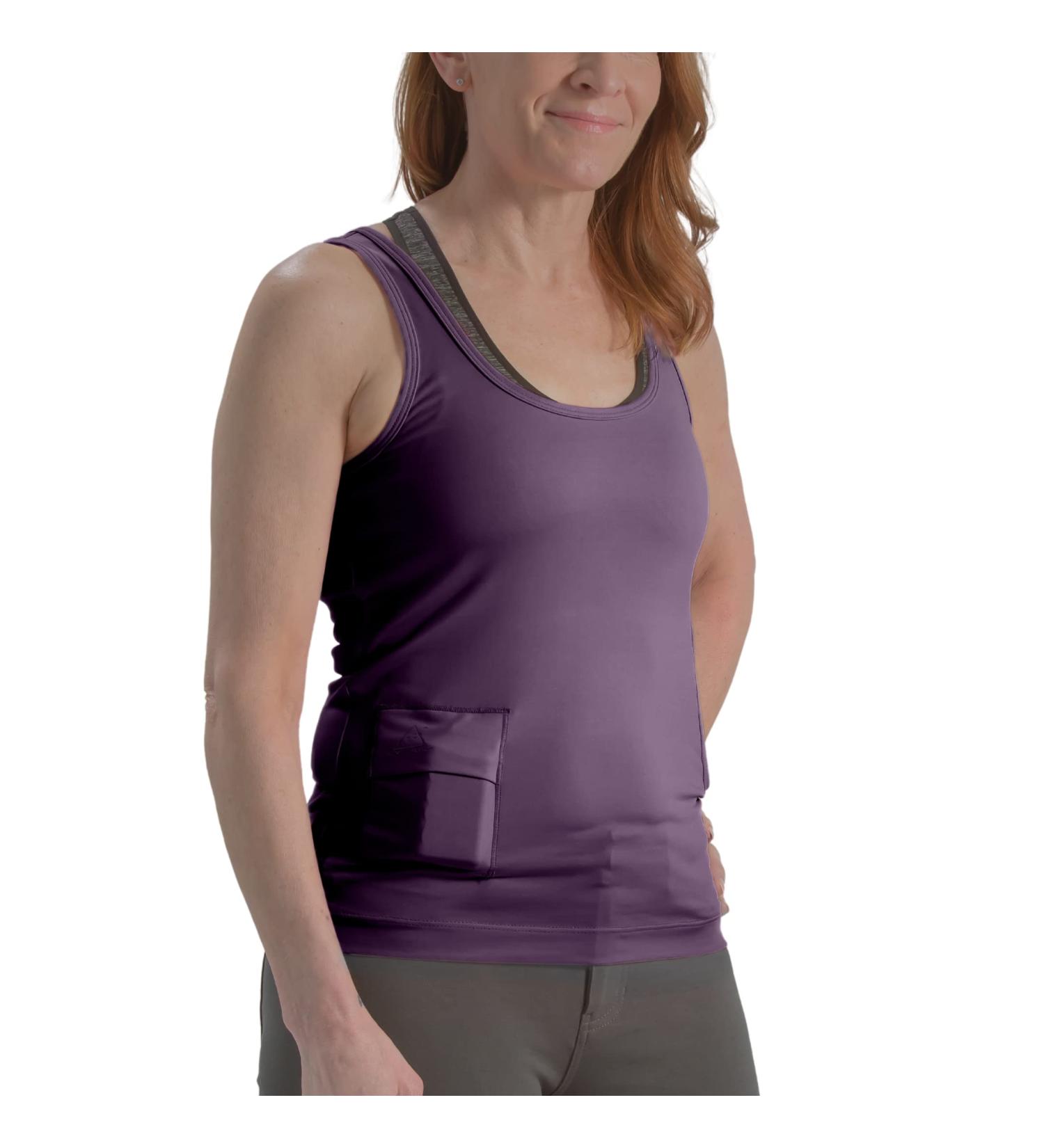 RevelWear Scoop Neck Tank Top for Women with Insulin Pump Holder - 1X Lilac - Buy Online on GoSupps.com