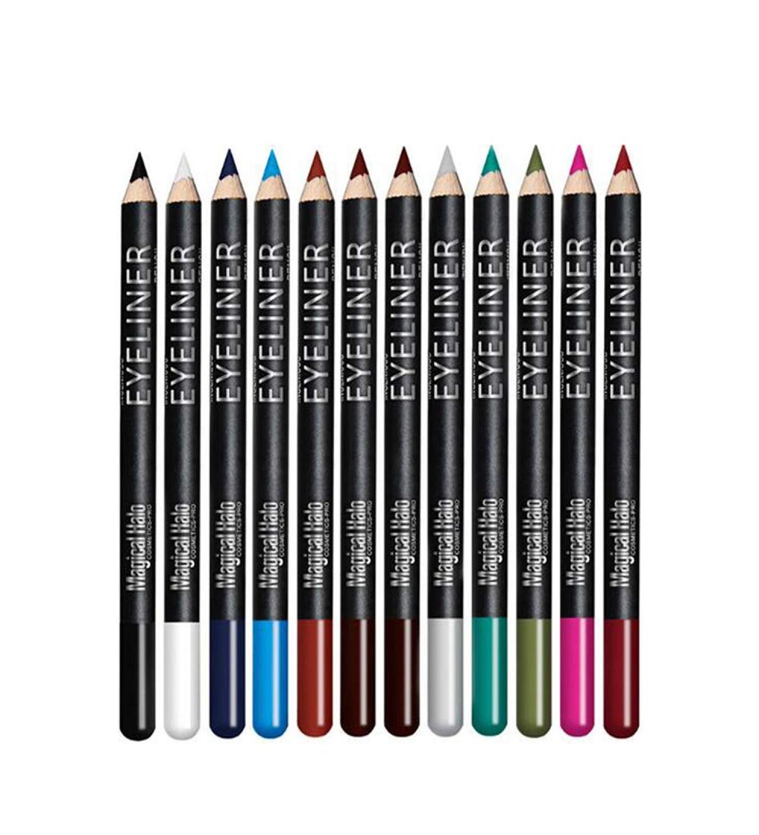 12-Piece Assorted Color Eye Liner Pencil Set | Long-Lasting Hypoallergenic Eye Makeup Crayon Pencils - Buy Online on GoSupps.com