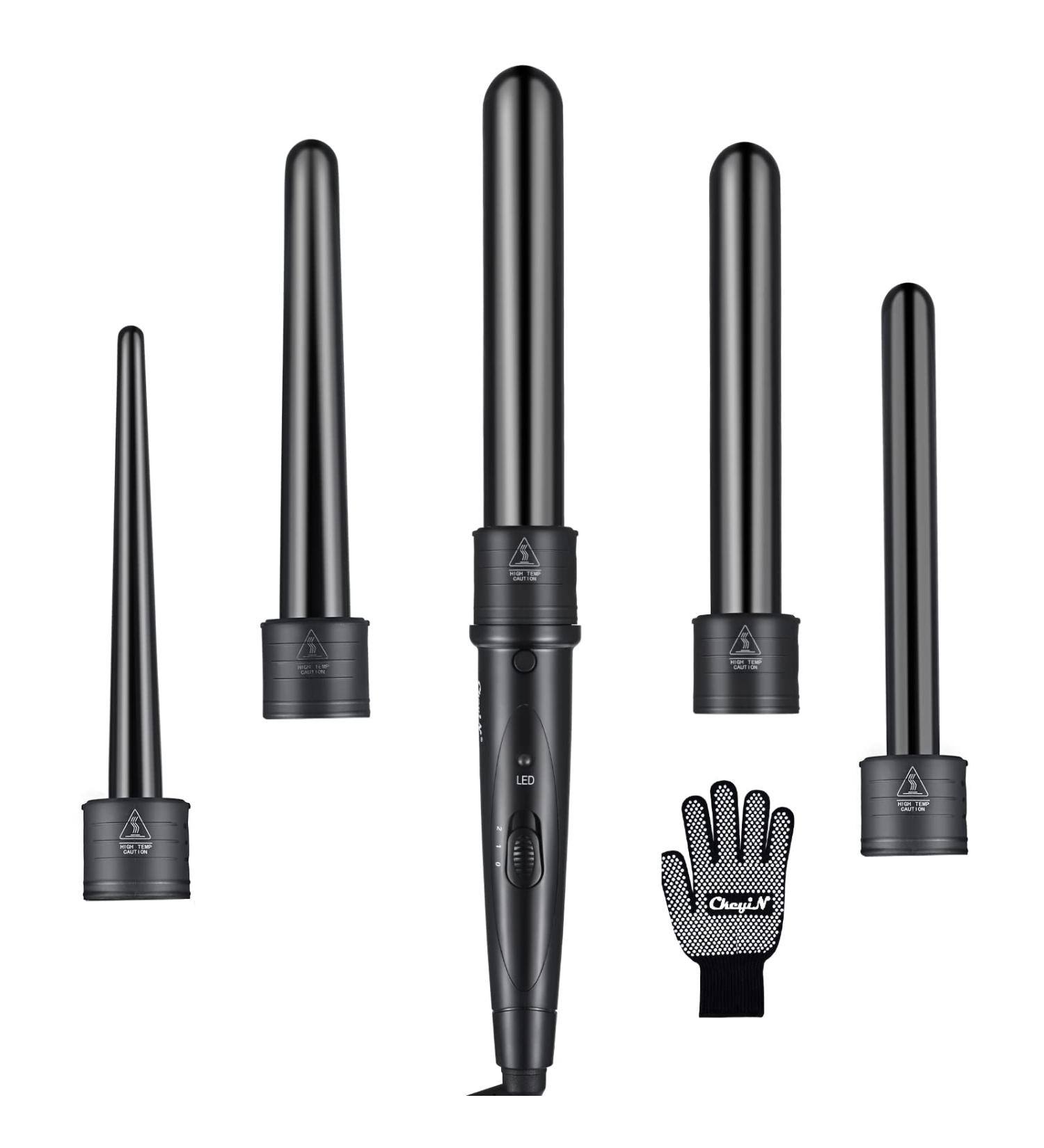 CCKeyin 5 In 1 Curling Iron Set | Multifunctional Ceramic Curler Kit for Large & Small Curls | International Shipping Available - Buy Online on GoSupps.com