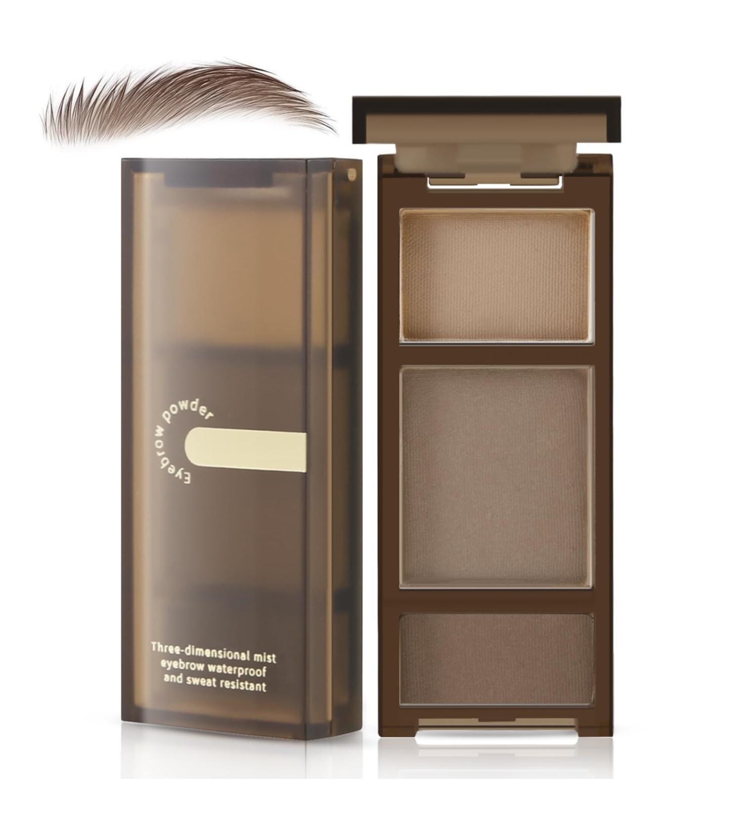 Boobeen 3 Color Eyebrow Powder Palette - Waterproof Long-Lasting Brow Definer Makeup for Enhanced & Full Brows | Shop Internationally - Buy Online on GoSupps.com
