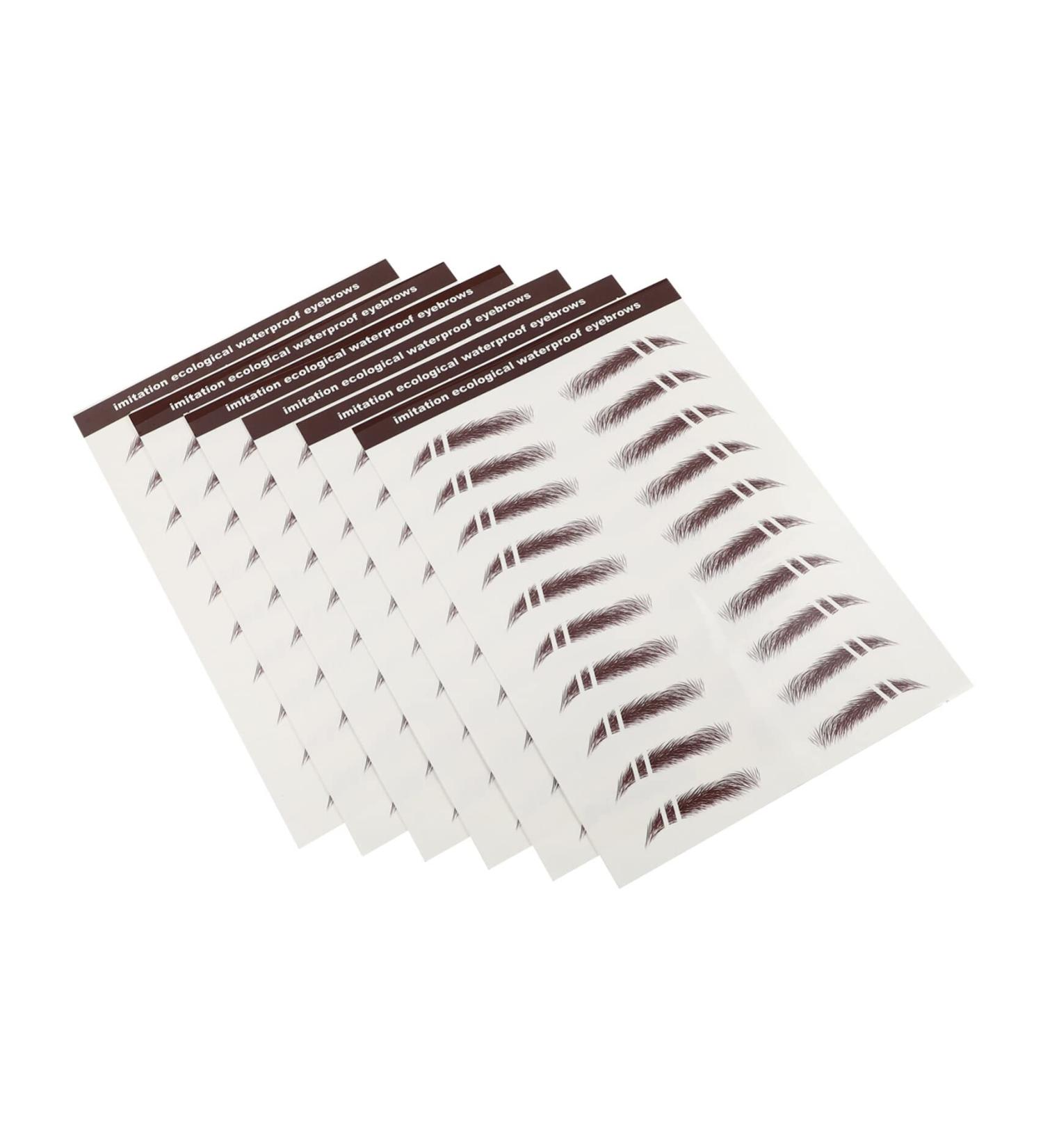  BIUDECO 6 Pcs Eyebrow Stickers Hair Temporary Tattoos for Natural Look Easy Peel Off Makeup Transfer for Women and Girls - Buy Online on GoSupps.com