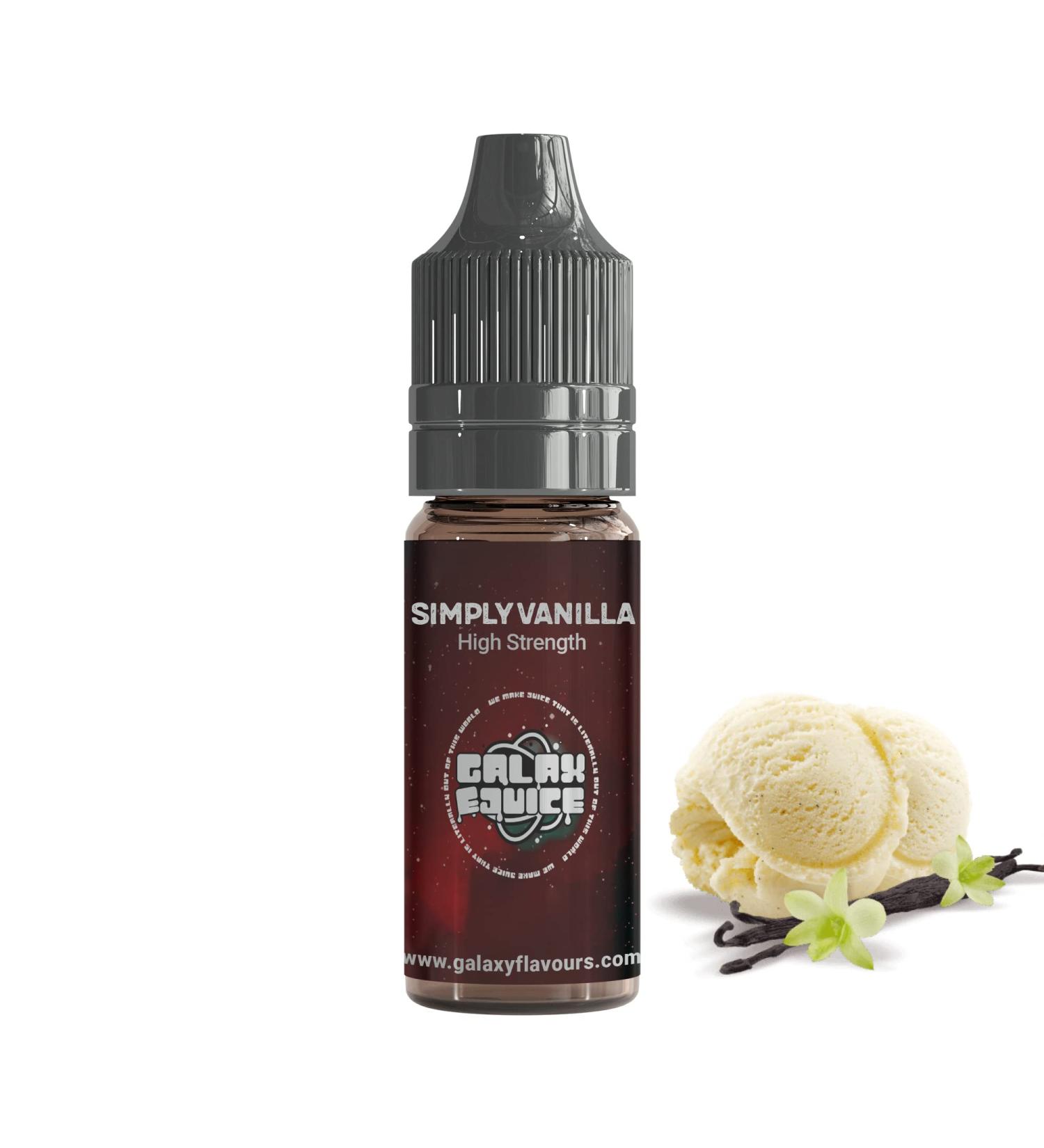 Simply Vanilla High Strength Flavouring - 10ml Bottle - Galaxy Food Flavours - Buy Online on GoSupps.com
