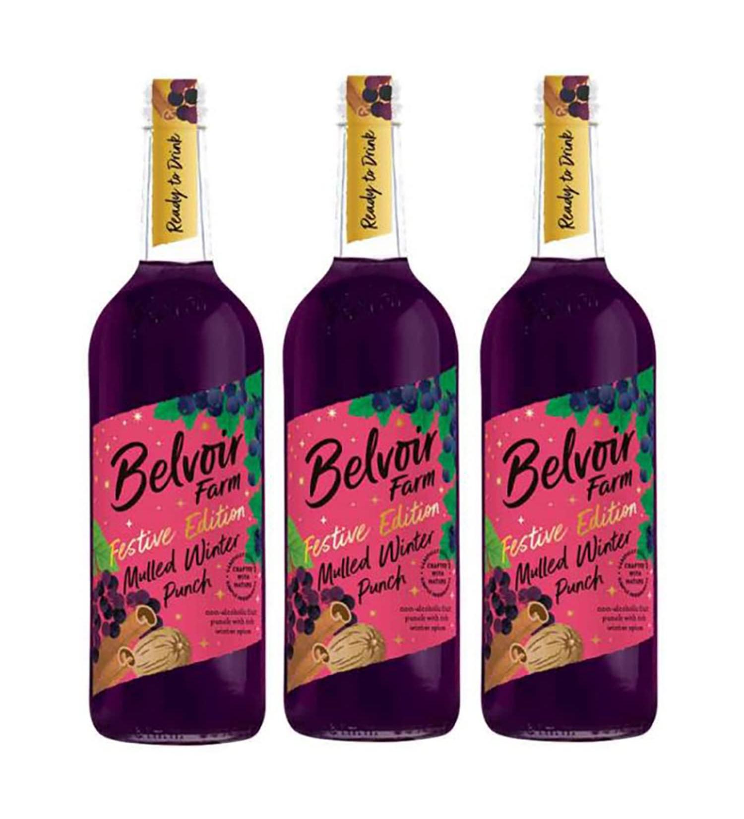 Belvoir Mulled Winter Punch (750ml) Glass Bottle - Pack of 3