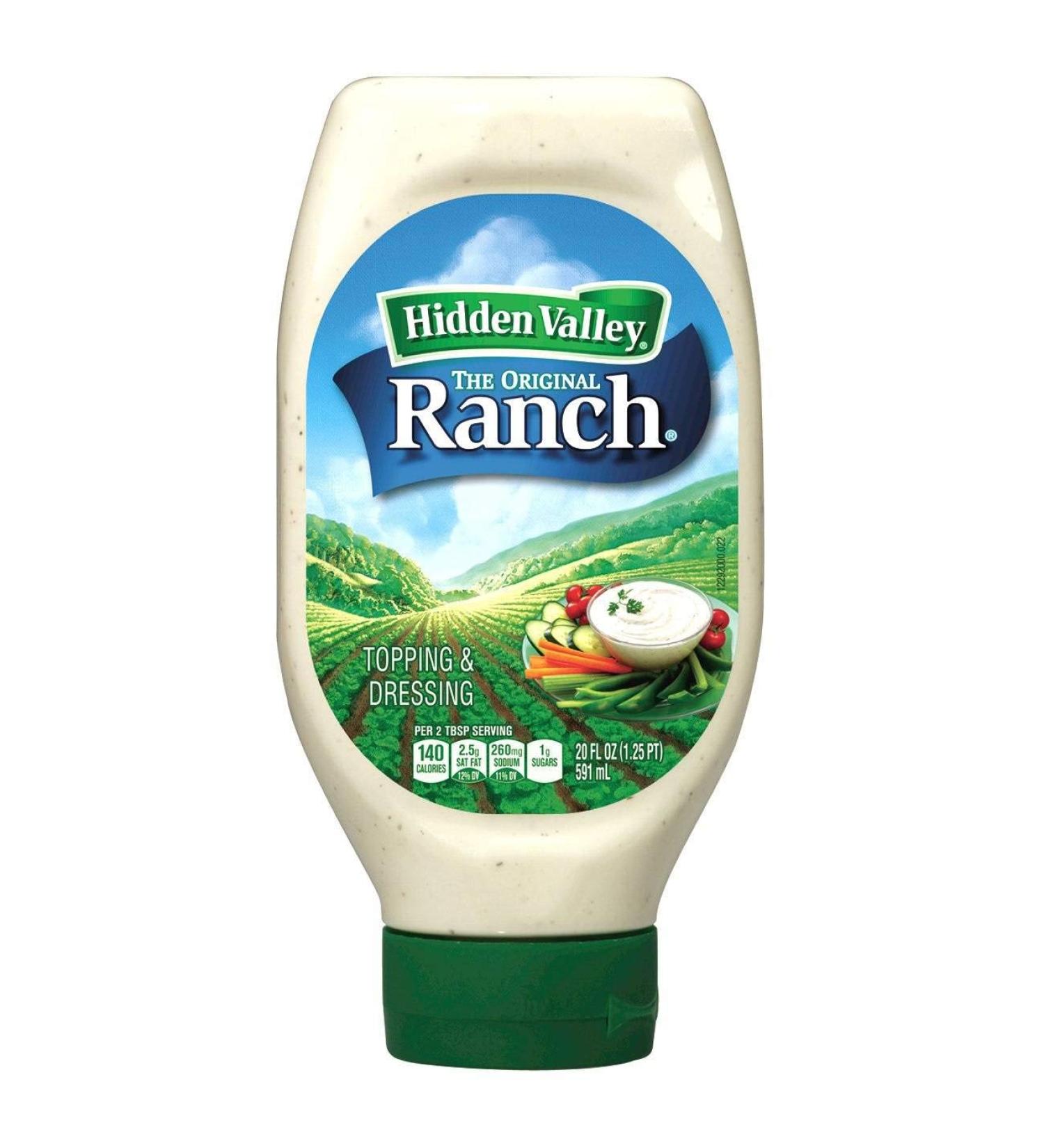Hidden Valley Ranch Dressing & Topping Original 591 ml squeeze bottle (2 pieces)