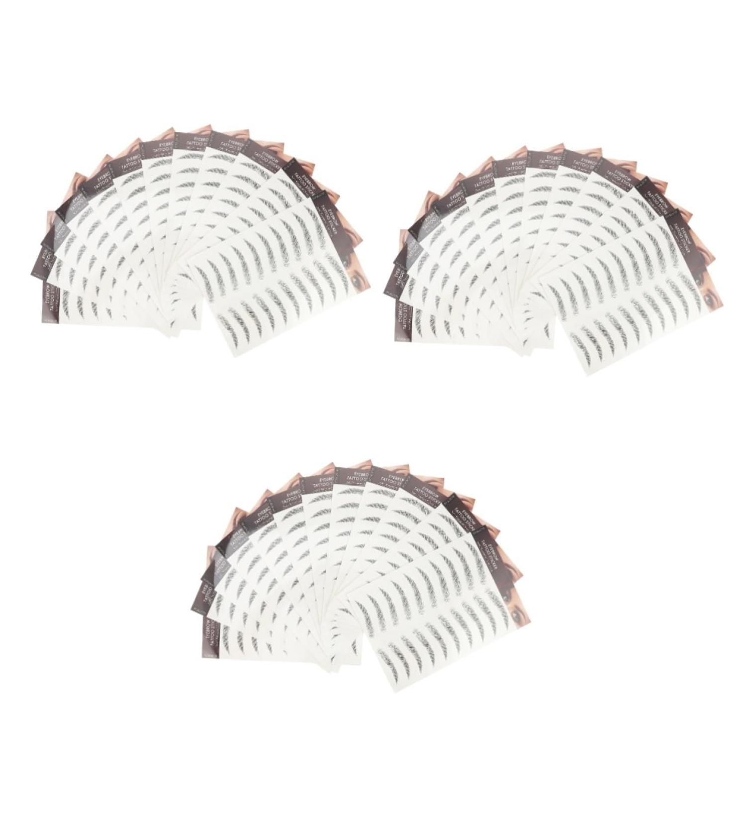 DOITOOL 36 Pcs Eyebrow Stickers Tattoos Cejas Beauty Hair Imitation Eyebrow Sticker Eyebrow Trimming 3d Post 7X1X0.1CMx3pcs Blackx3pcs - Buy Online on GoSupps.com