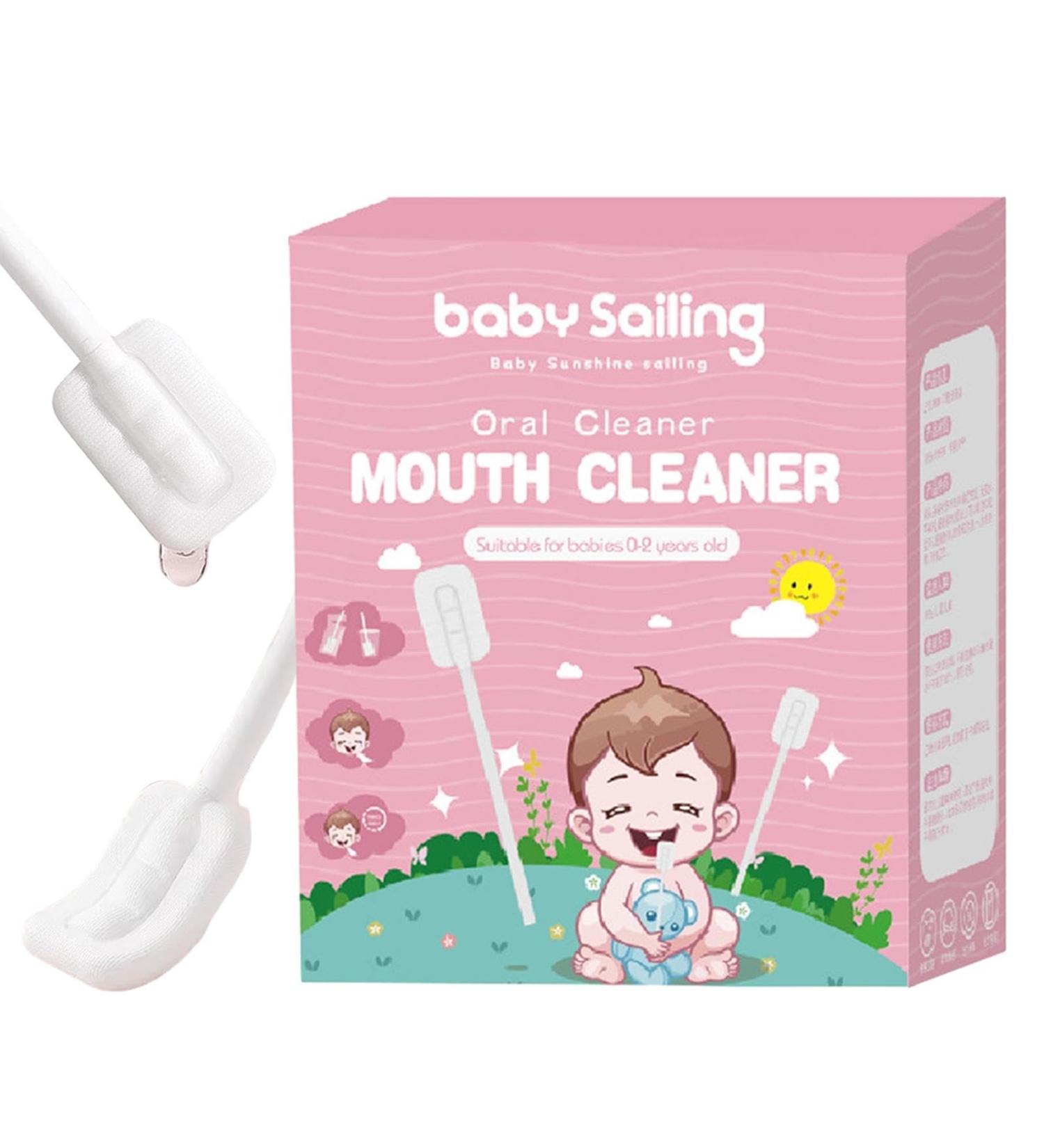 Moxeupon Baby Mouth Cleaner & Tongue Cleaner | Soft Oral Hygiene Pencils & Gauze | Flexible Convenient Tongue Cleaning for Infants - Buy Online on GoSupps.com