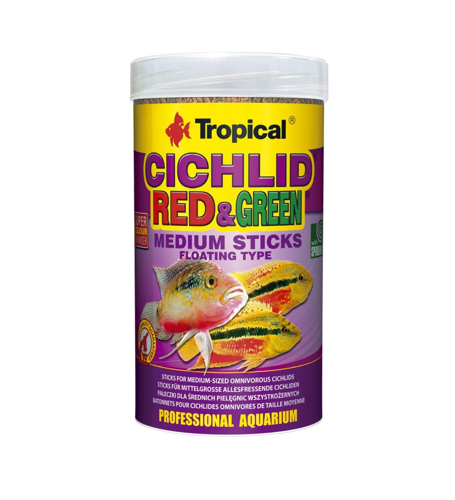 Cichlid Red&Green Medium Sticks 1000ml / 360g - Sticks for medium-sized omnivorous cichlids