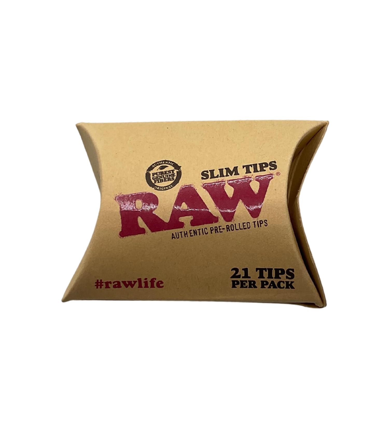 RAW Slim Pre-Rolled Tips - 4 pack - 21 tips per pack