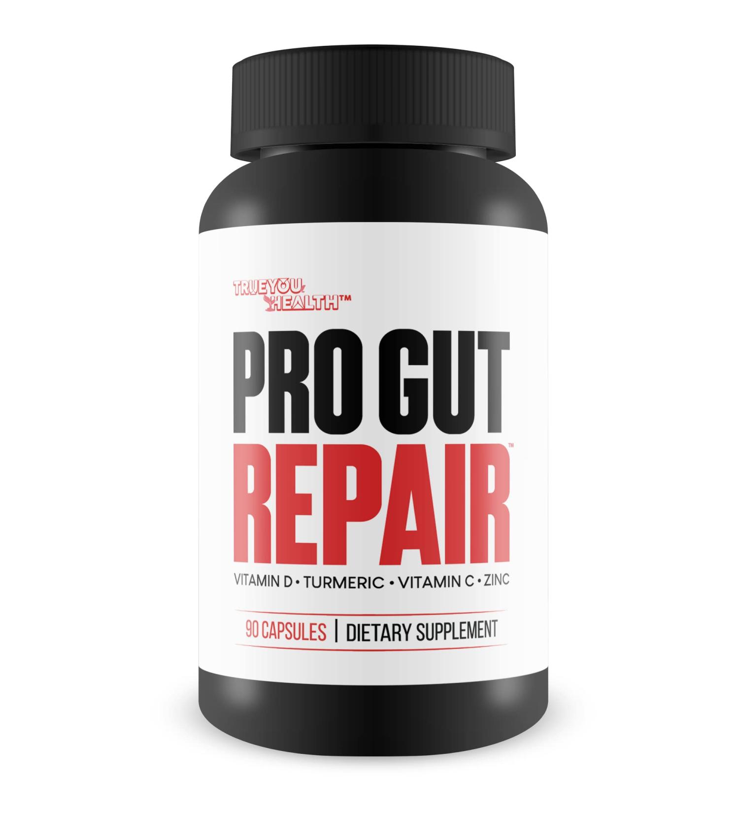 Pro Gut Repair: Leaky Gut Supplements with High Fiber, Vitamins C & D, Turmeric, Zinc for Digestive Health - Buy Online on GoSupps.com