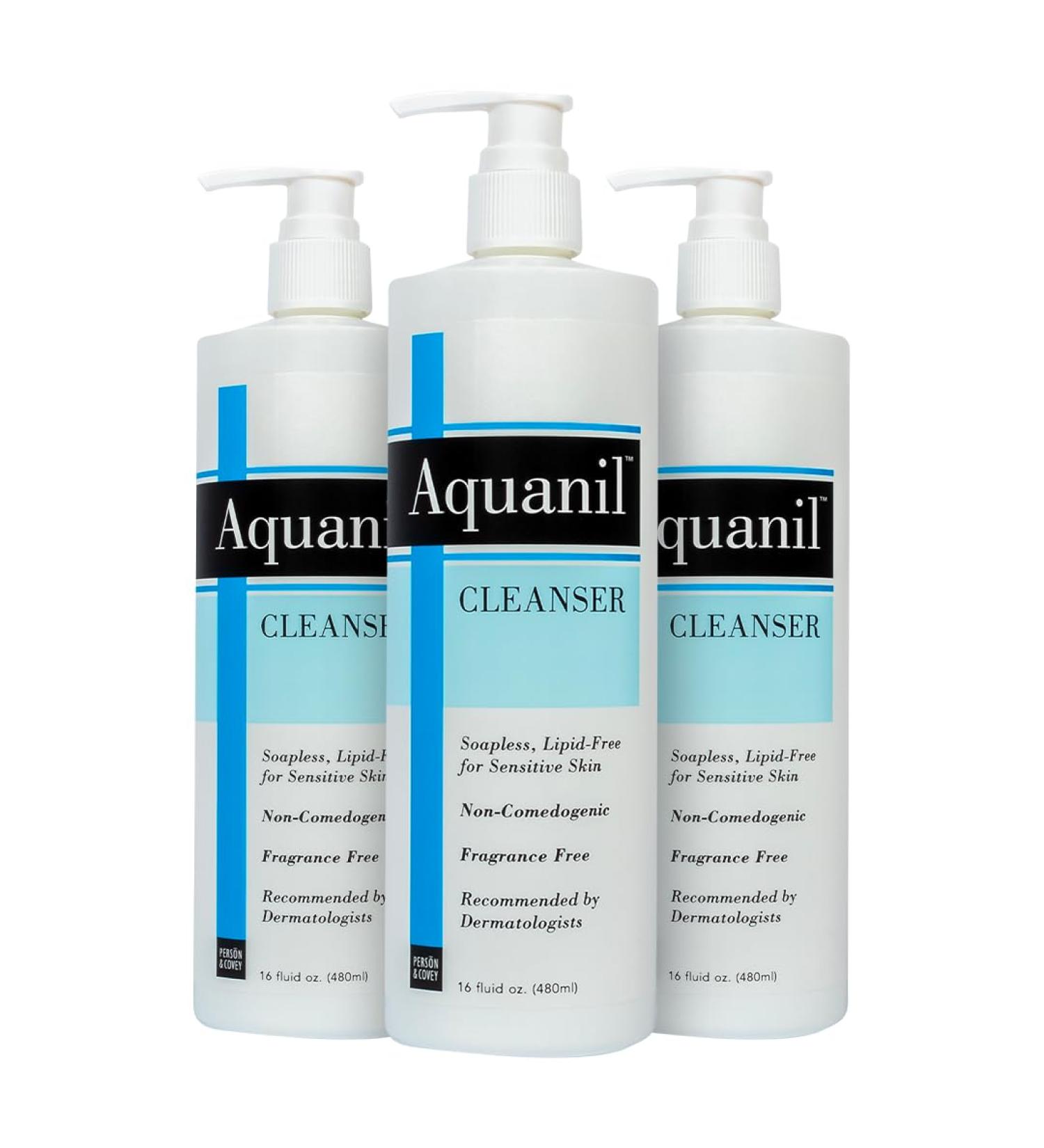 Person & Covey Aquanil Cleanser - Lipid-Free Sensitive Skin Cleanser Non-Comedogenic Gentle Cleanser - Soap Free Cleanser with 7 Ingredients Fragrance-Free Skin Care Cleanser - 3 Pack 16 Fl. Oz. - Buy Online on GoSupps.com