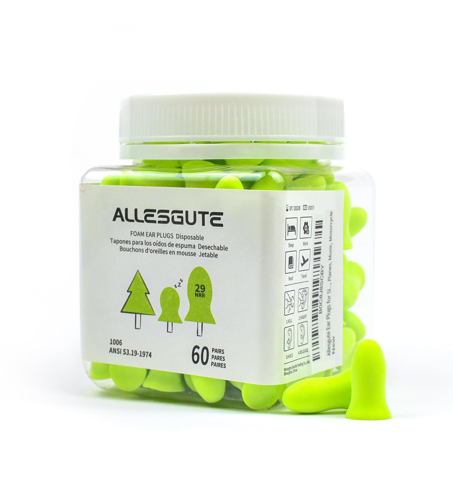 Buy Ear Plugs for Sleeping Noise Cancelling Soft PU Foam 60 Pairs 29dB Hearing Protection for Concerts Shooting Travel & More - Buy Online on GoSupps.com