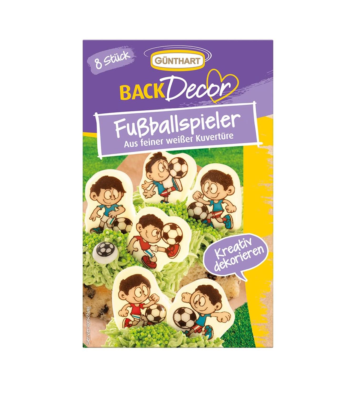 Buy G nthart Backdecor Edible Chocolate Soccer Players - White Chocolate Football Toppers for Cakes & Cupcakes (18g Pack) - Buy Online on GoSupps.com