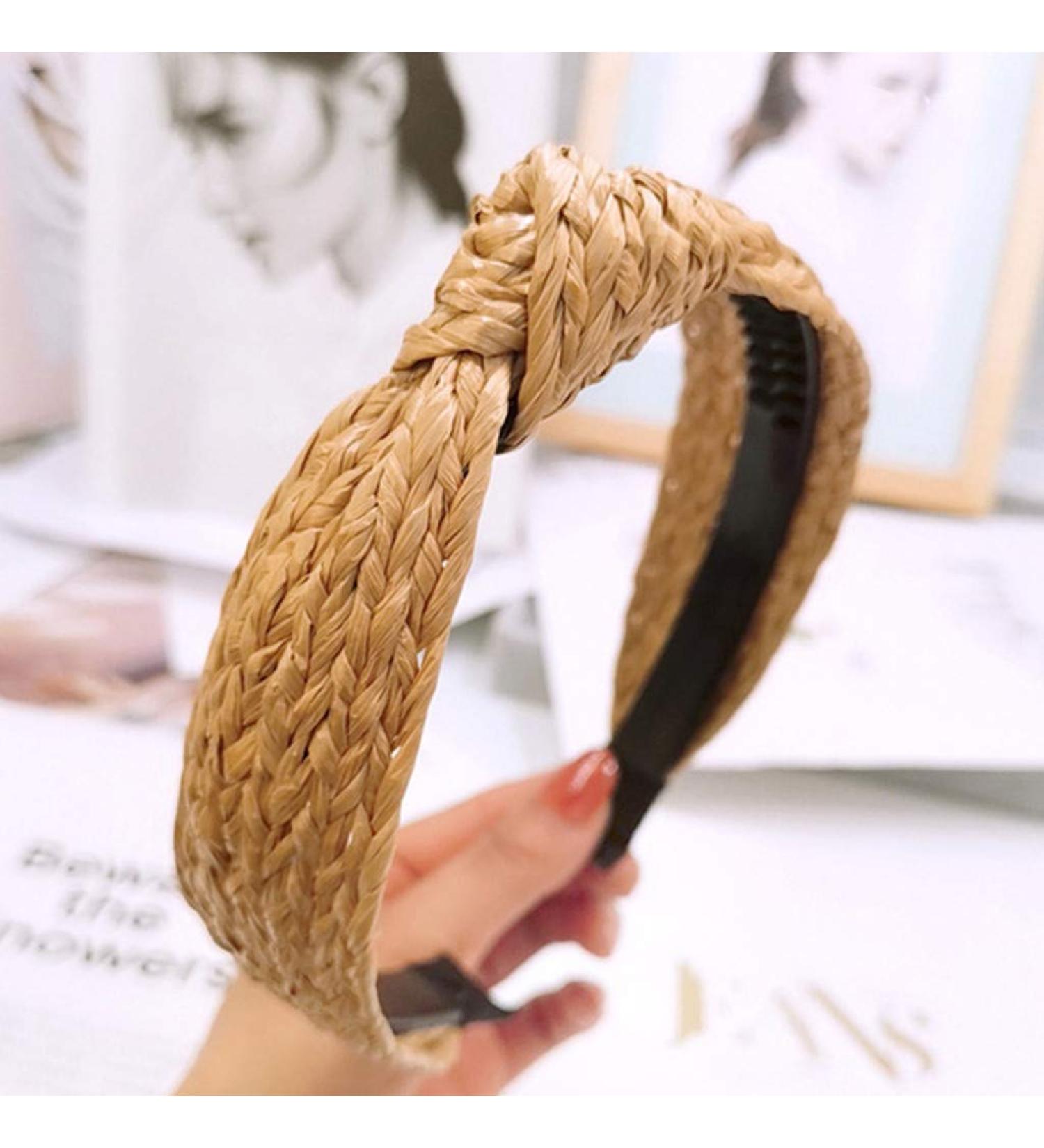 Bohemian Straw Knotted Headbands for Women - Summer Style - Buy Online on GoSupps.com