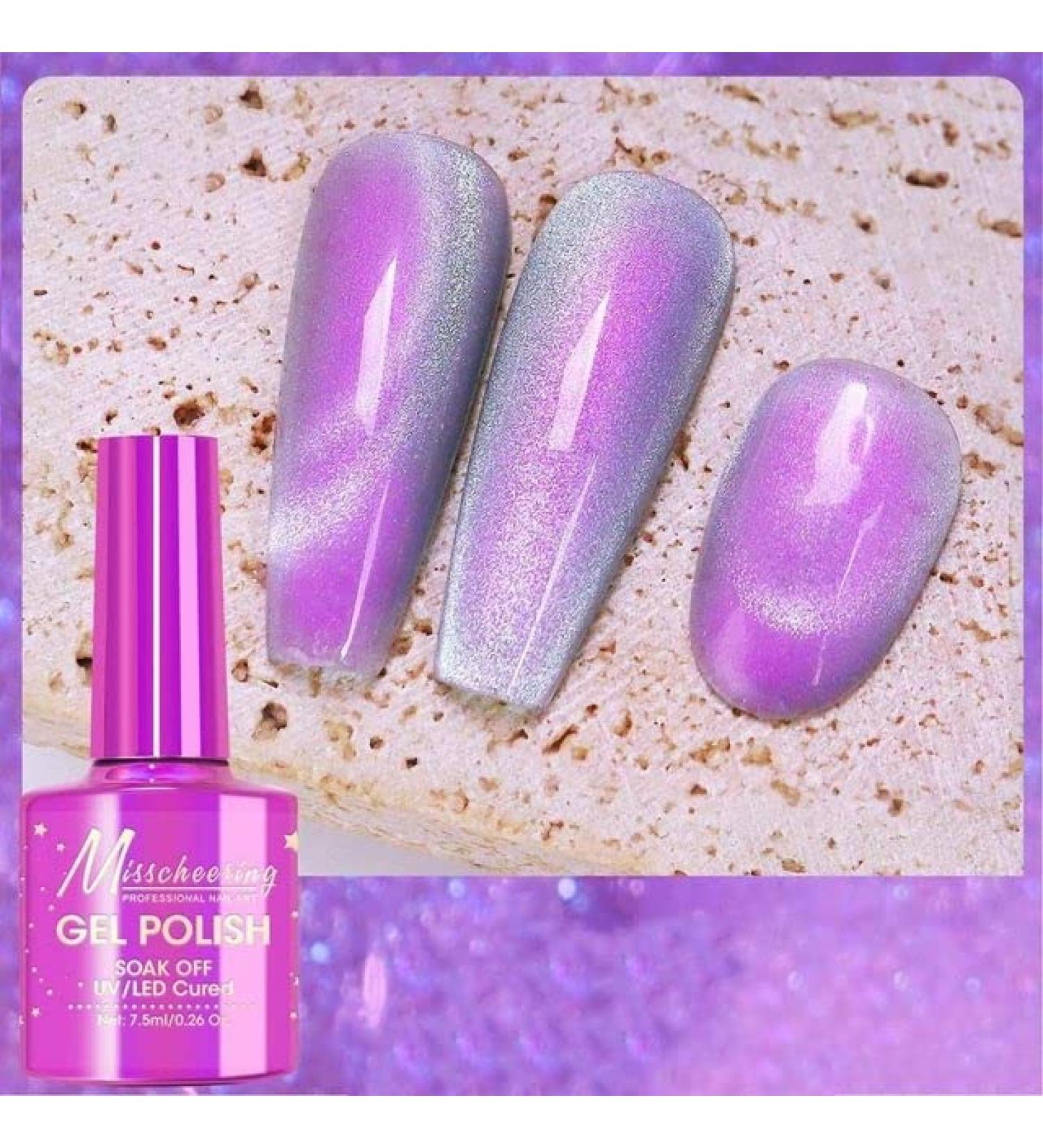 7.5ML Fantasy Gemstone Cat Eye Nail Gel Polish Holographic Semi Permanent Soak Off Sparkling Nail Varnish Aurora UV Gel - (Color: A002) - Buy Online on GoSupps.com