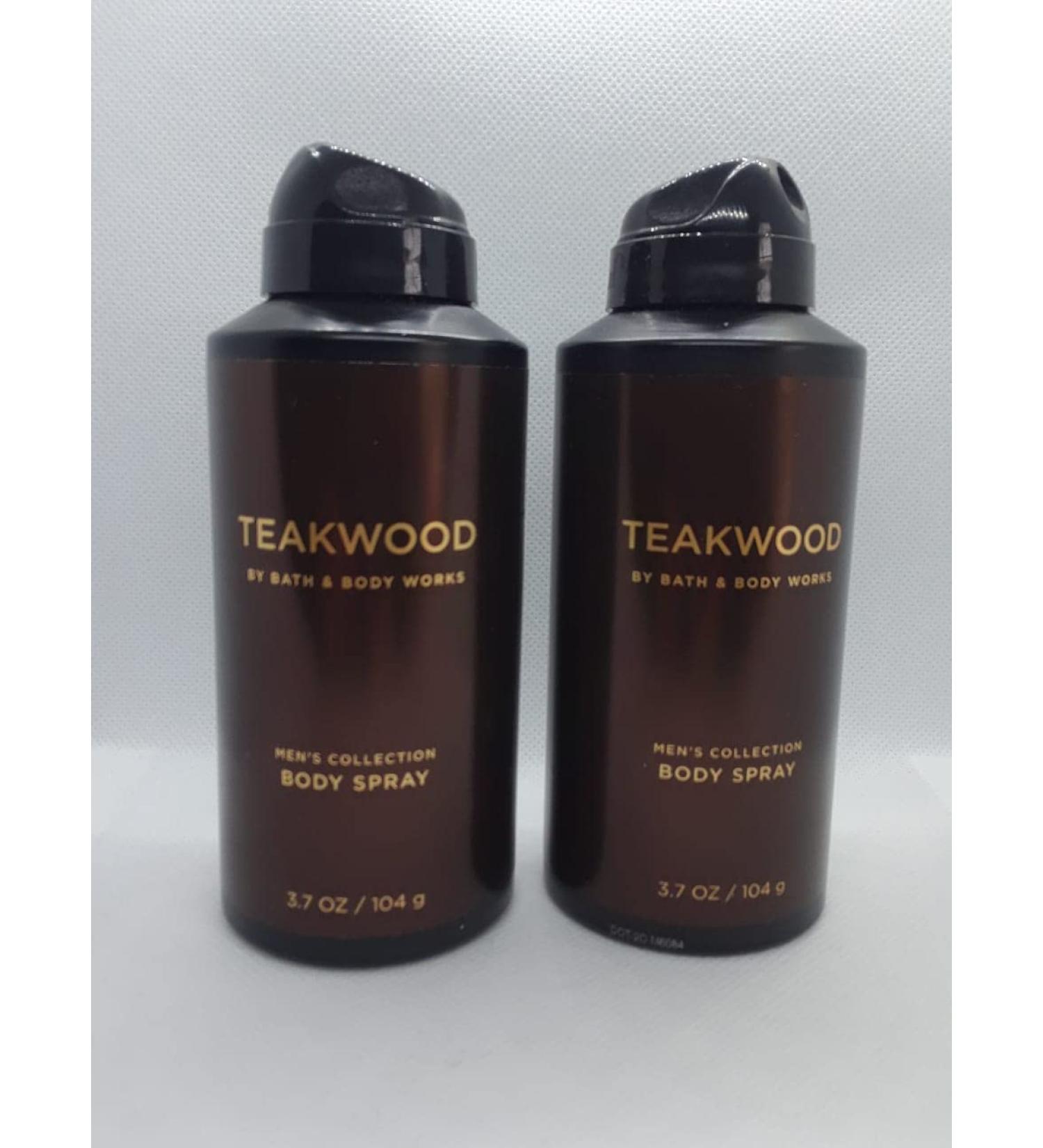 Bath and Body Works 2 Pack Men's Collection Deodorizing Body Spray. Teakwood. 3.7 Oz